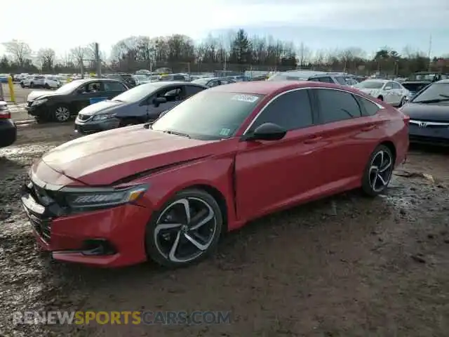 1 Photograph of a damaged car 1HGCV1F43MA079986 HONDA ACCORD 2021