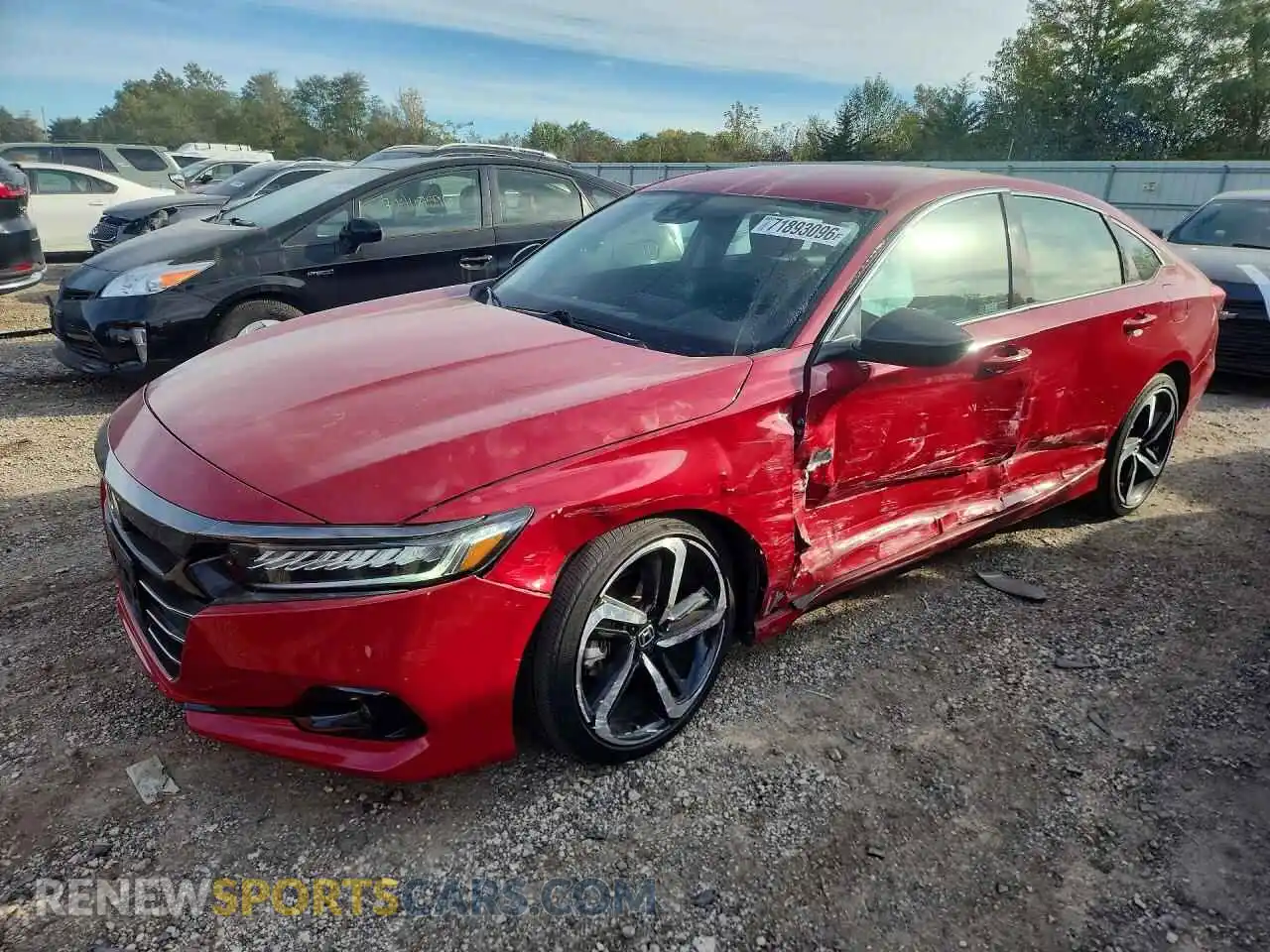 1 Photograph of a damaged car 1HGCV1F47MA072717 HONDA ACCORD 2021
