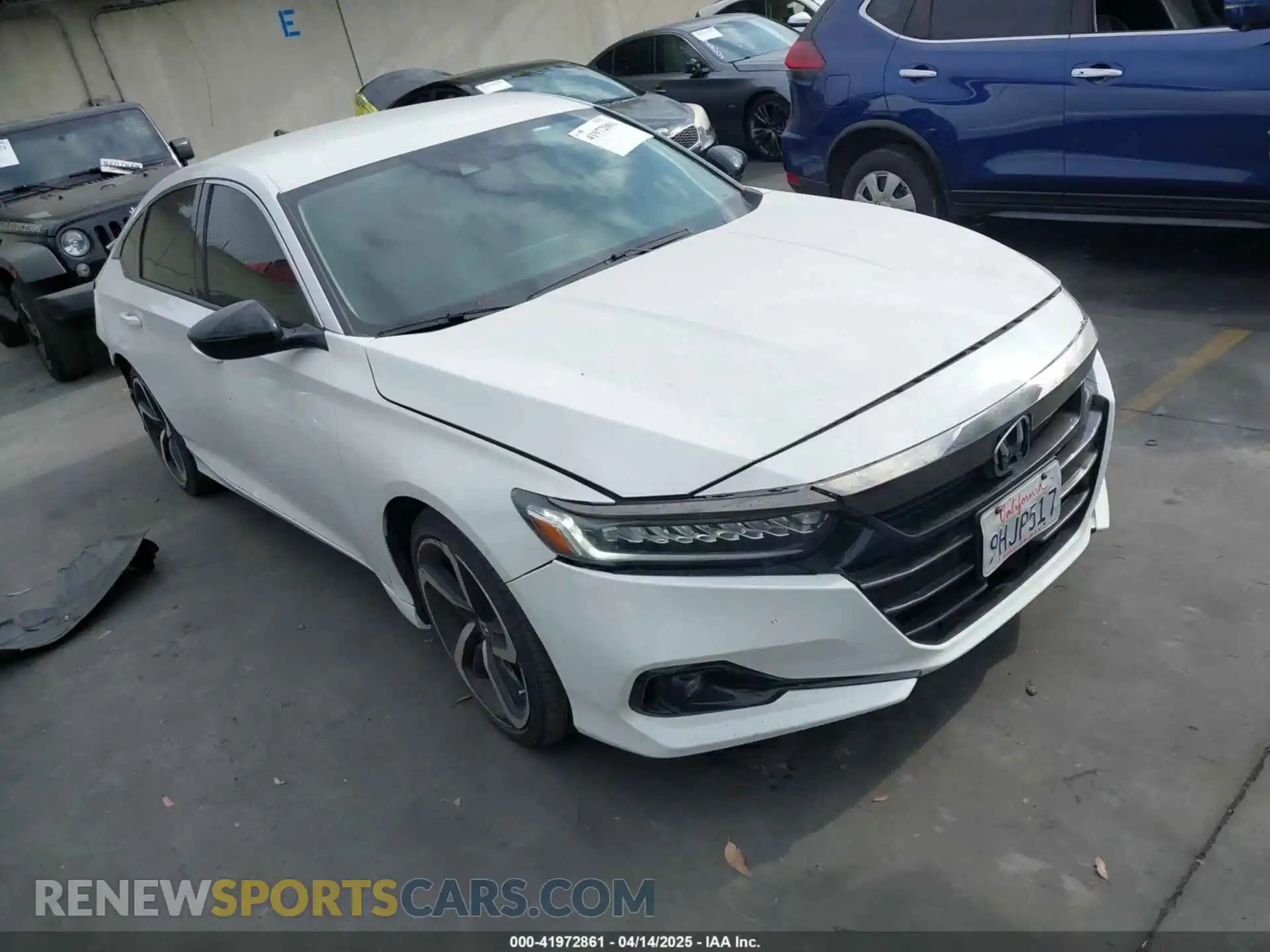 1 Photograph of a damaged car 1HGCV1F49MA055546 HONDA ACCORD 2021