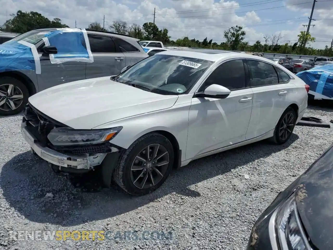 1 Photograph of a damaged car 1HGCV1F55MA025663 HONDA ACCORD 2021