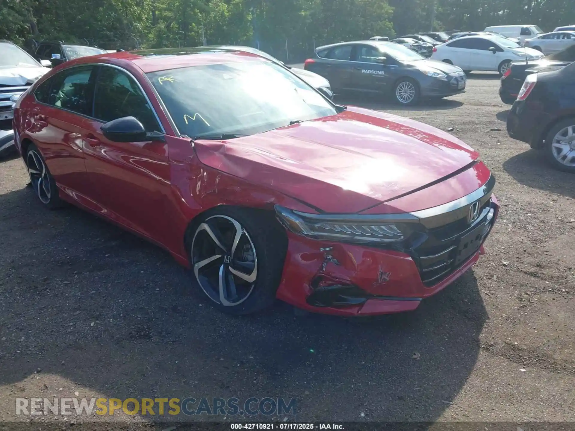 1 Photograph of a damaged car 1HGCV2F34MA025593 HONDA ACCORD 2021