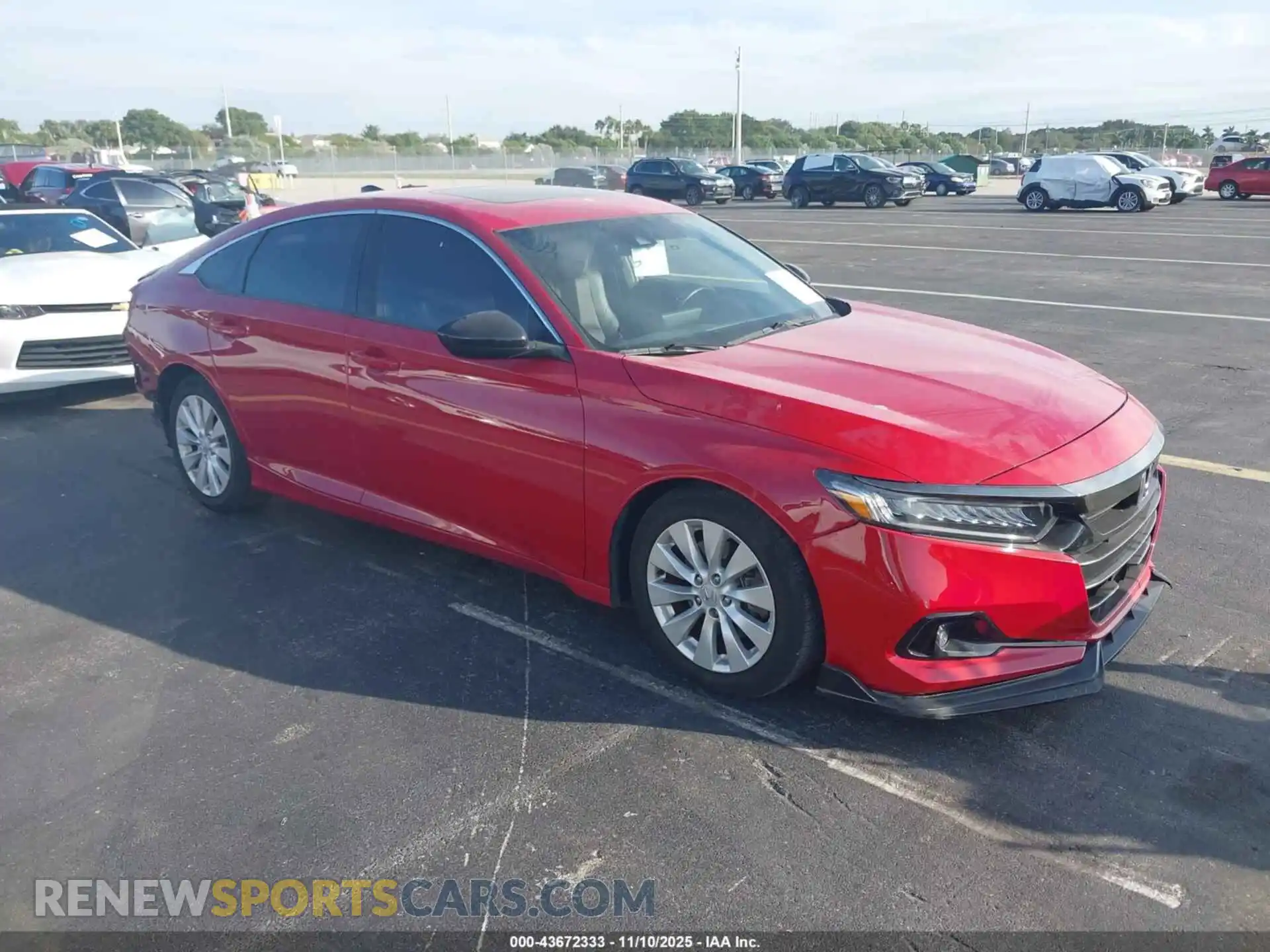 1 Photograph of a damaged car 1HGCV2F37MA017567 HONDA ACCORD 2021