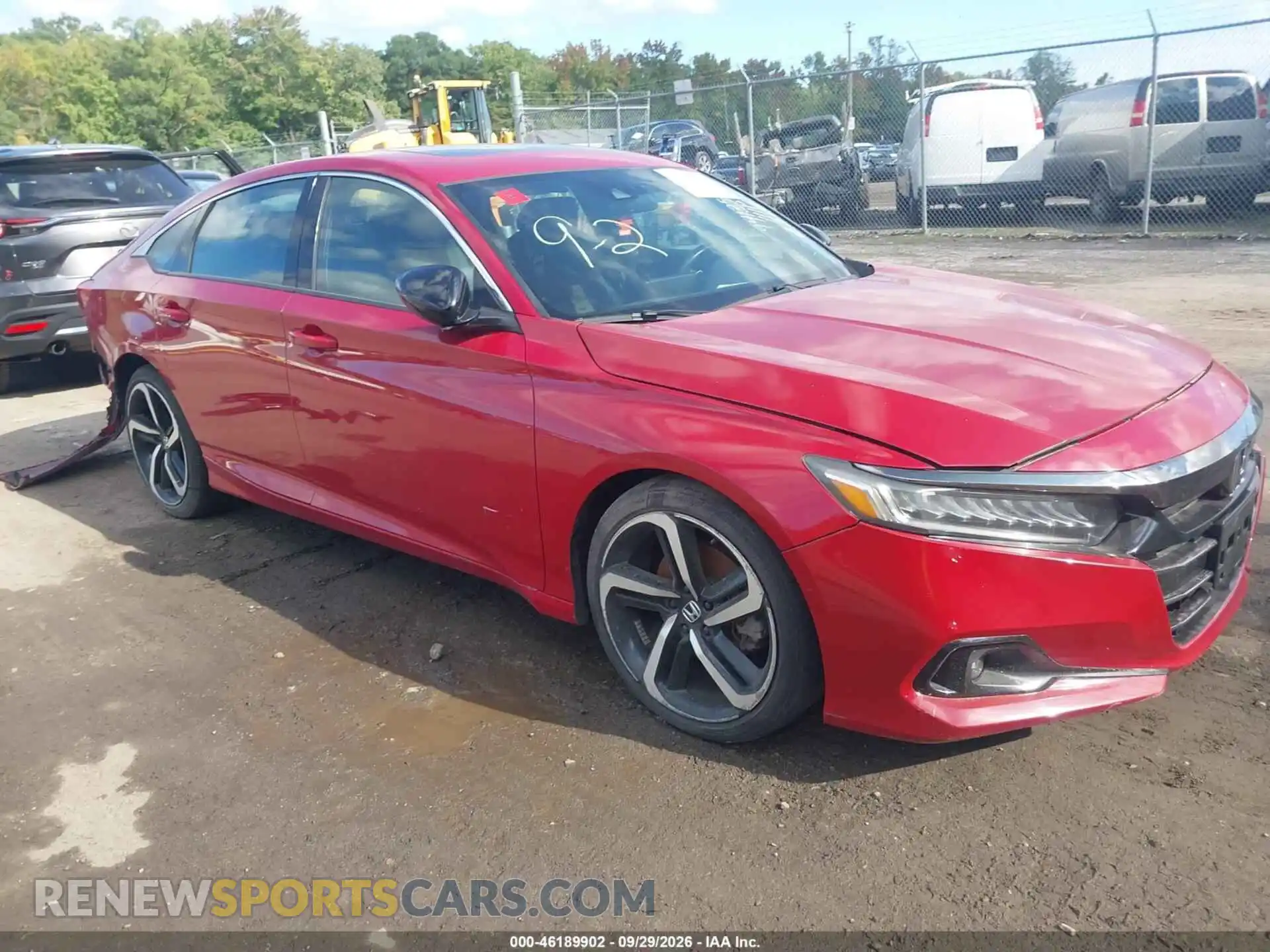 1 Photograph of a damaged car 1HGCV2F37MA033669 HONDA ACCORD 2021