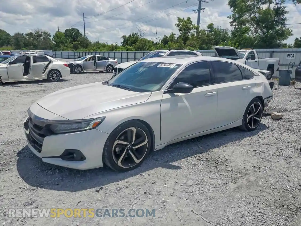 1 Photograph of a damaged car 1HGCV2F3XMA003954 HONDA ACCORD 2021