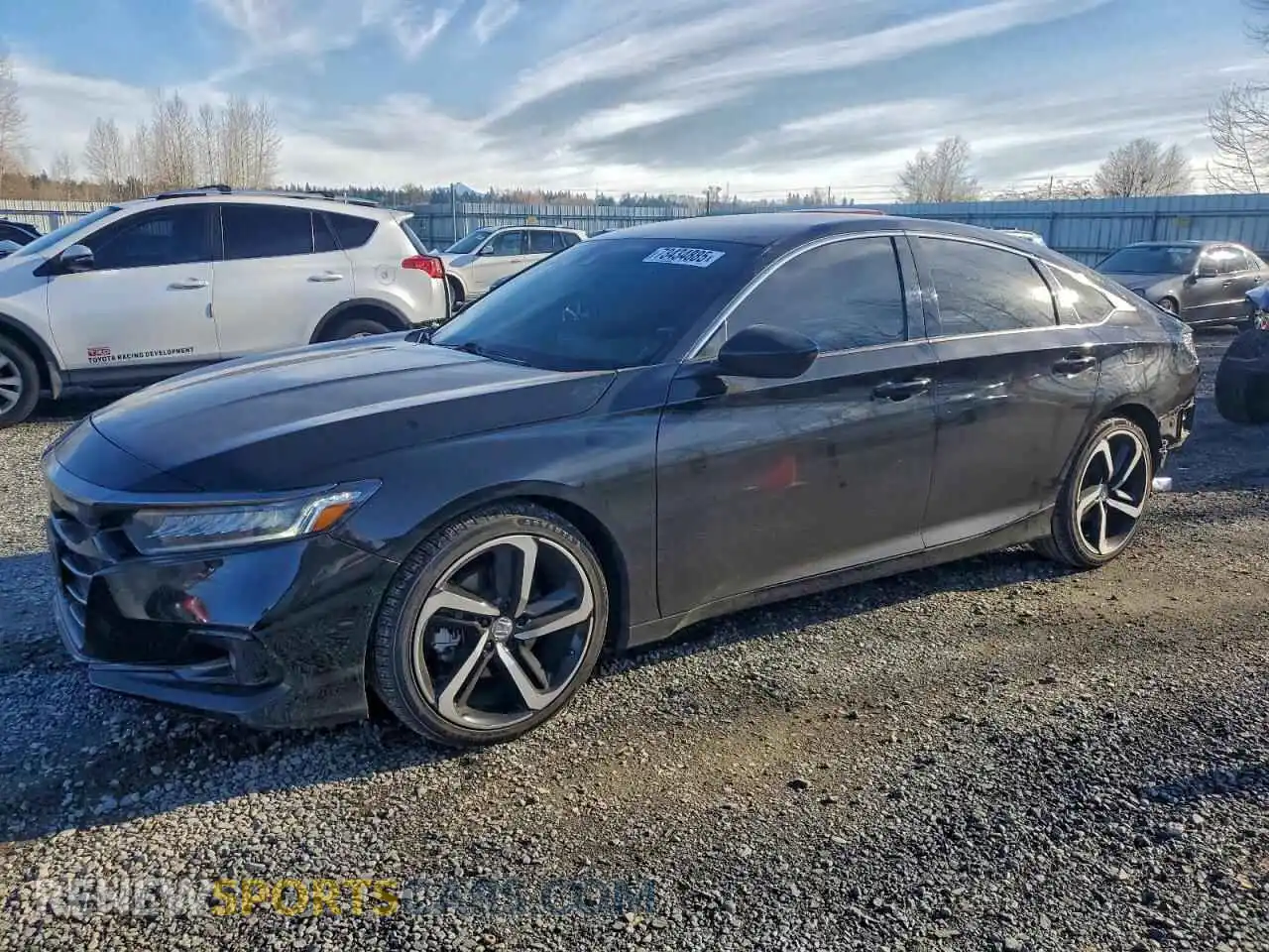 1 Photograph of a damaged car 1HGCV1F34NA025377 HONDA ACCORD 2022