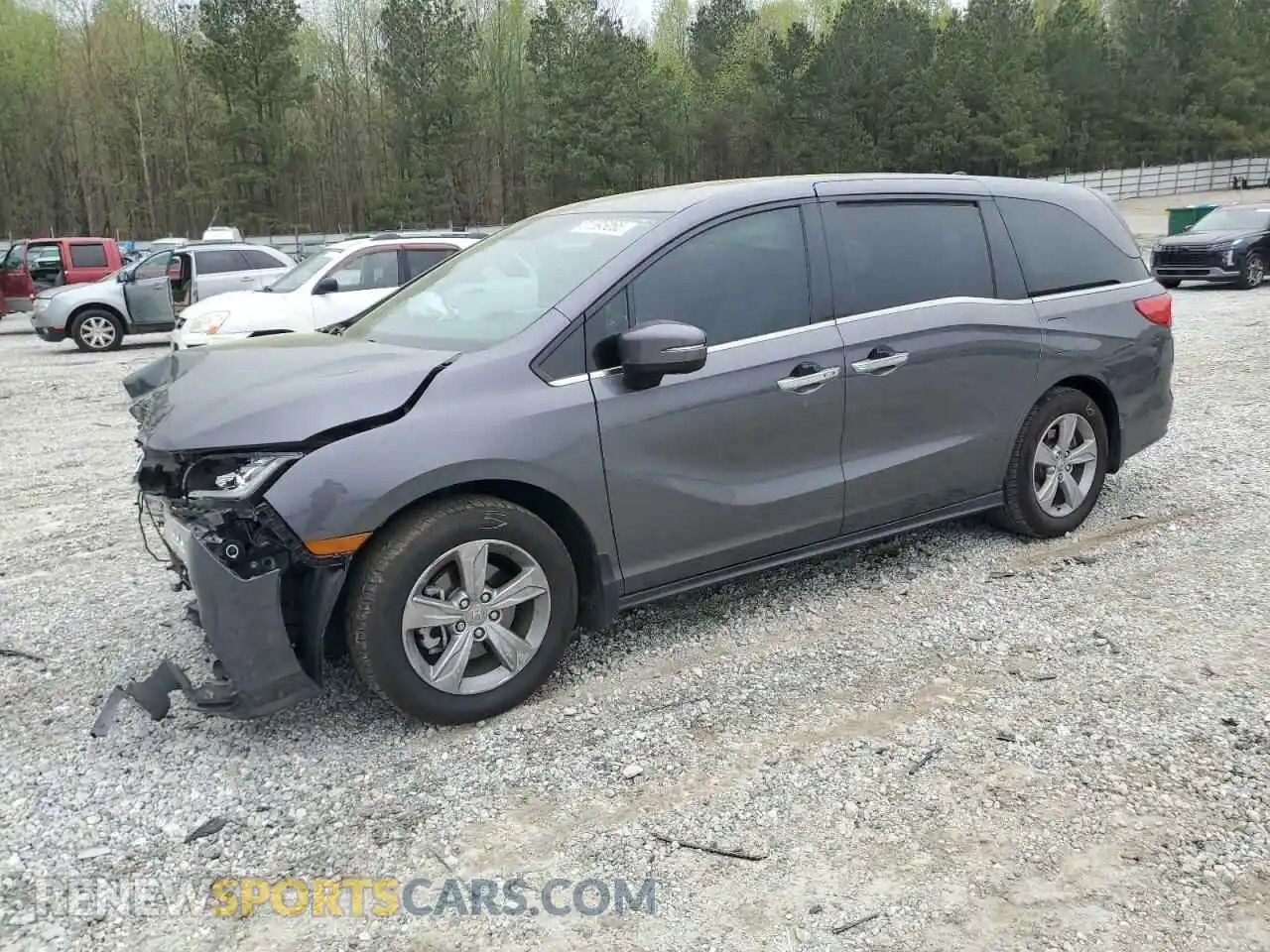 1 Photograph of a damaged car 5FNRL6H74KB123002 HONDA All Models 2019