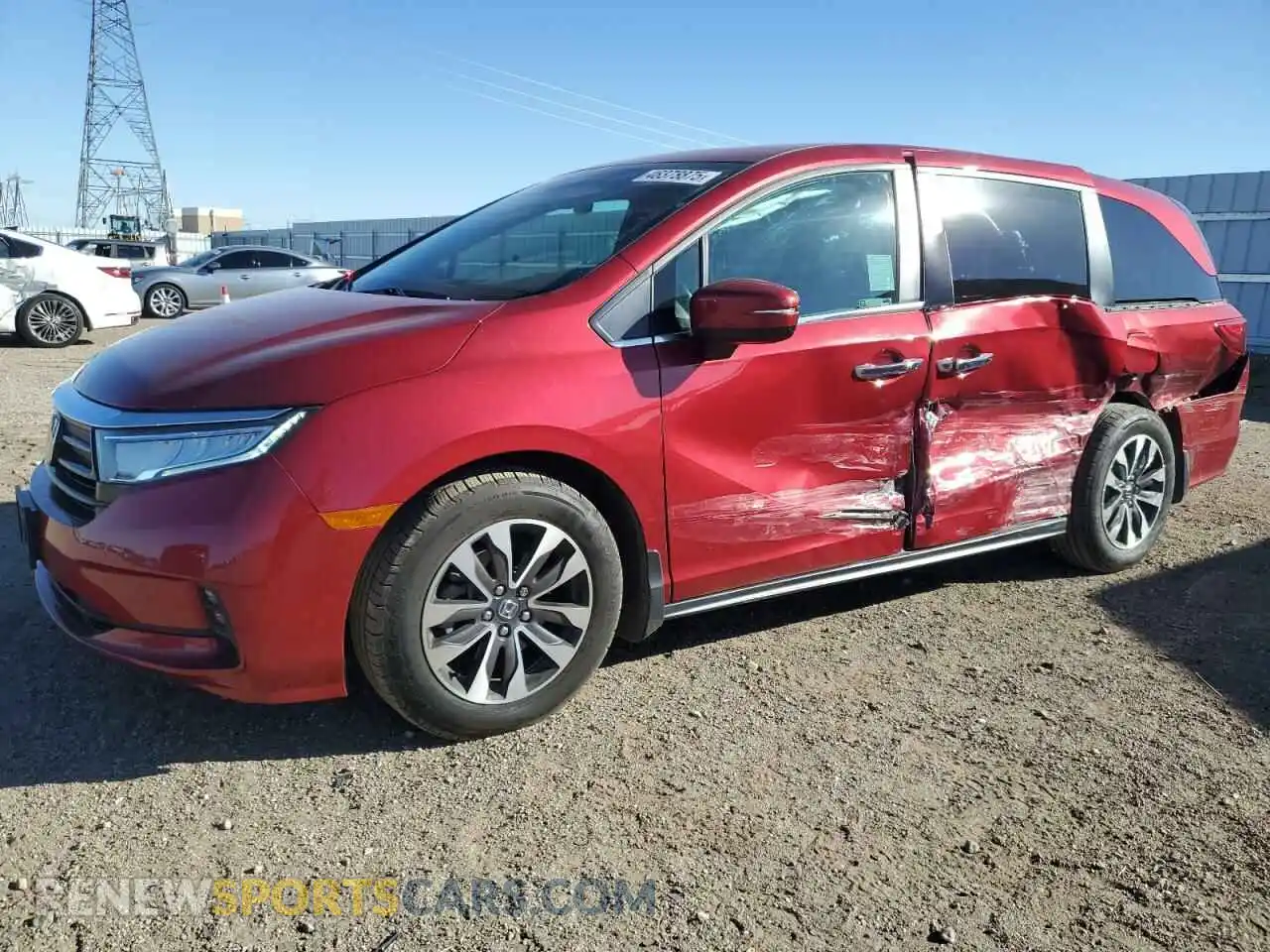 1 Photograph of a damaged car 5FNRL6H70NB062087 HONDA All Models 2022