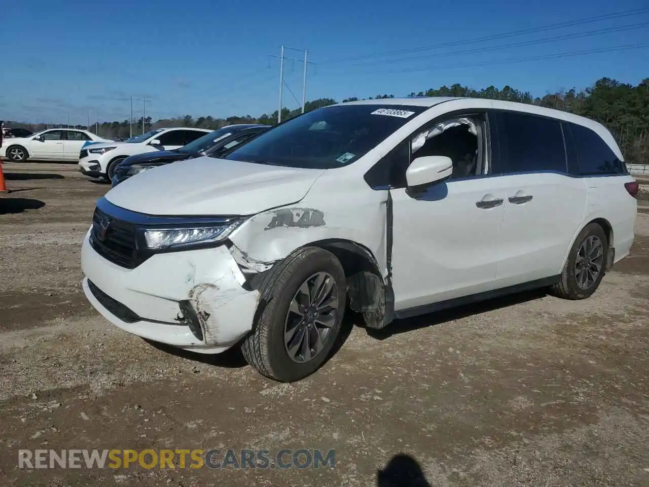 1 Photograph of a damaged car 5FNRL6H74NB014883 HONDA All Models 2022