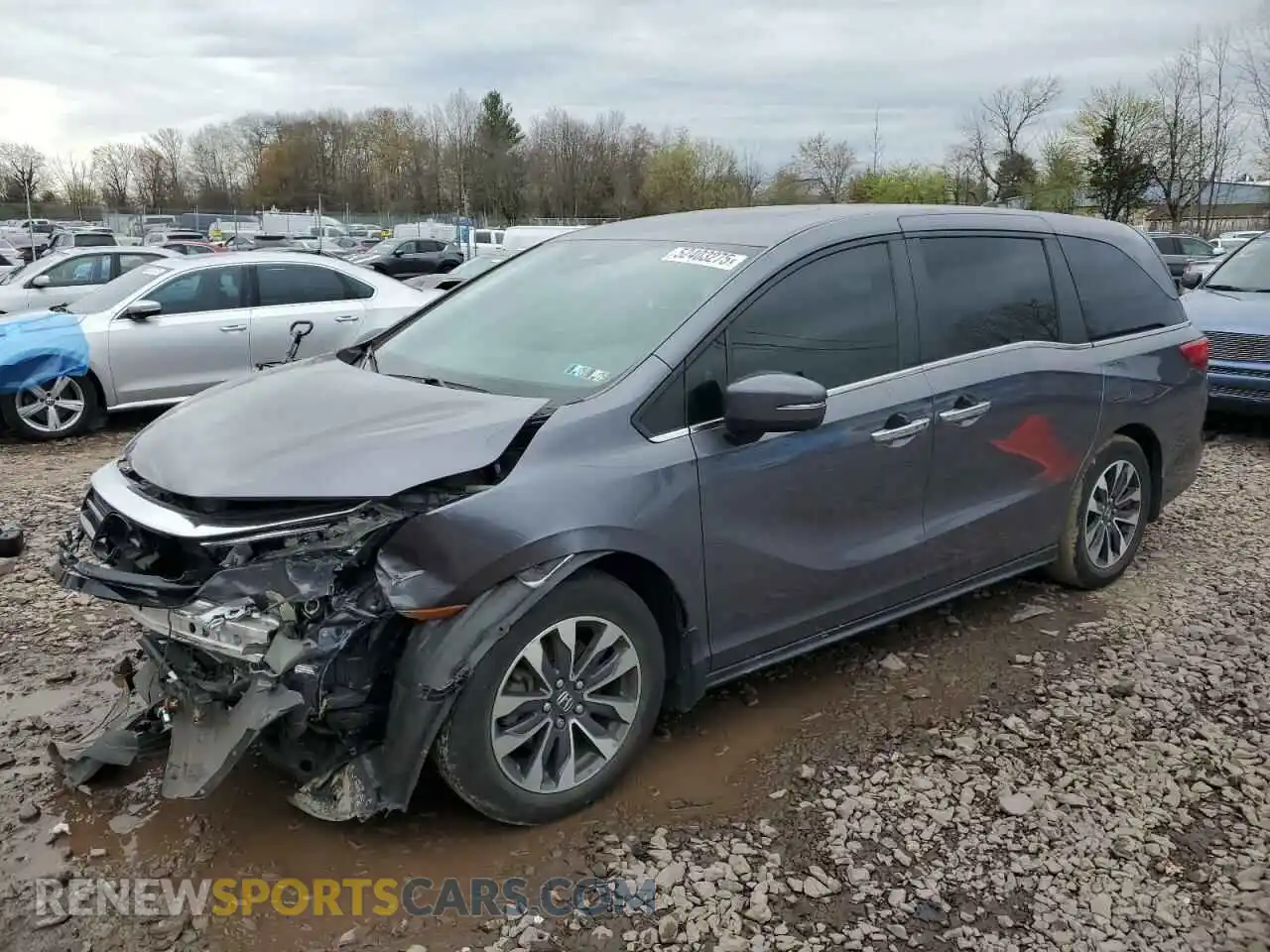 1 Photograph of a damaged car 5FNRL6H78NB049944 HONDA All Models 2022