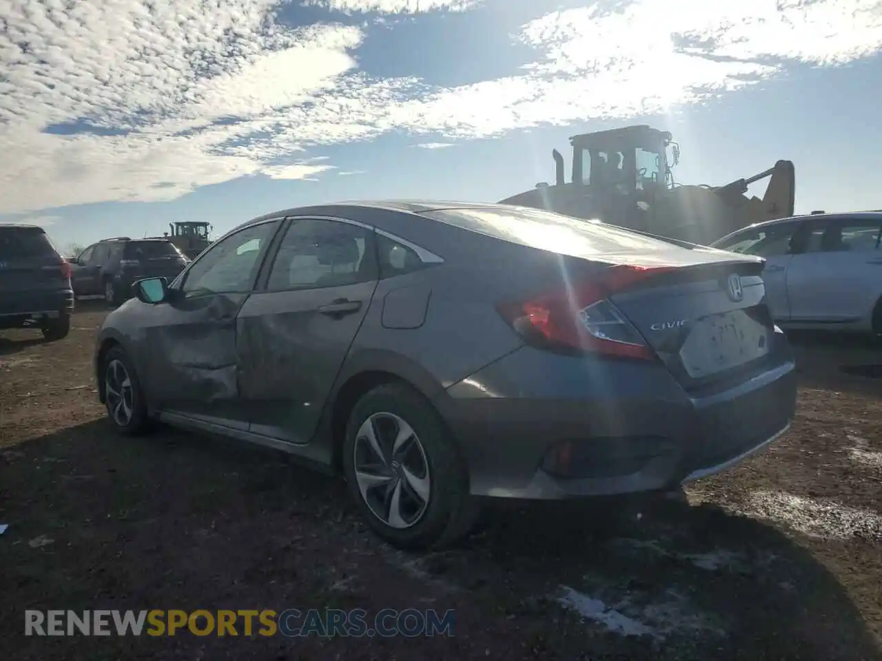 2 fotografías del automóvil dañado 19XFC2F61KE010300 HONDA CIVIC 2019
