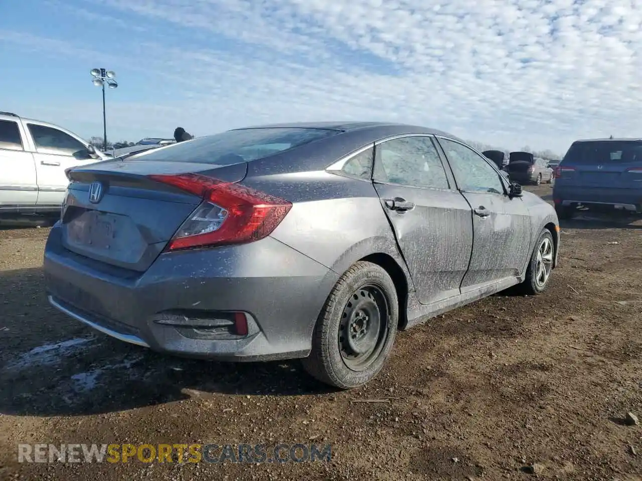 3 fotografías del automóvil dañado 19XFC2F61KE010300 HONDA CIVIC 2019