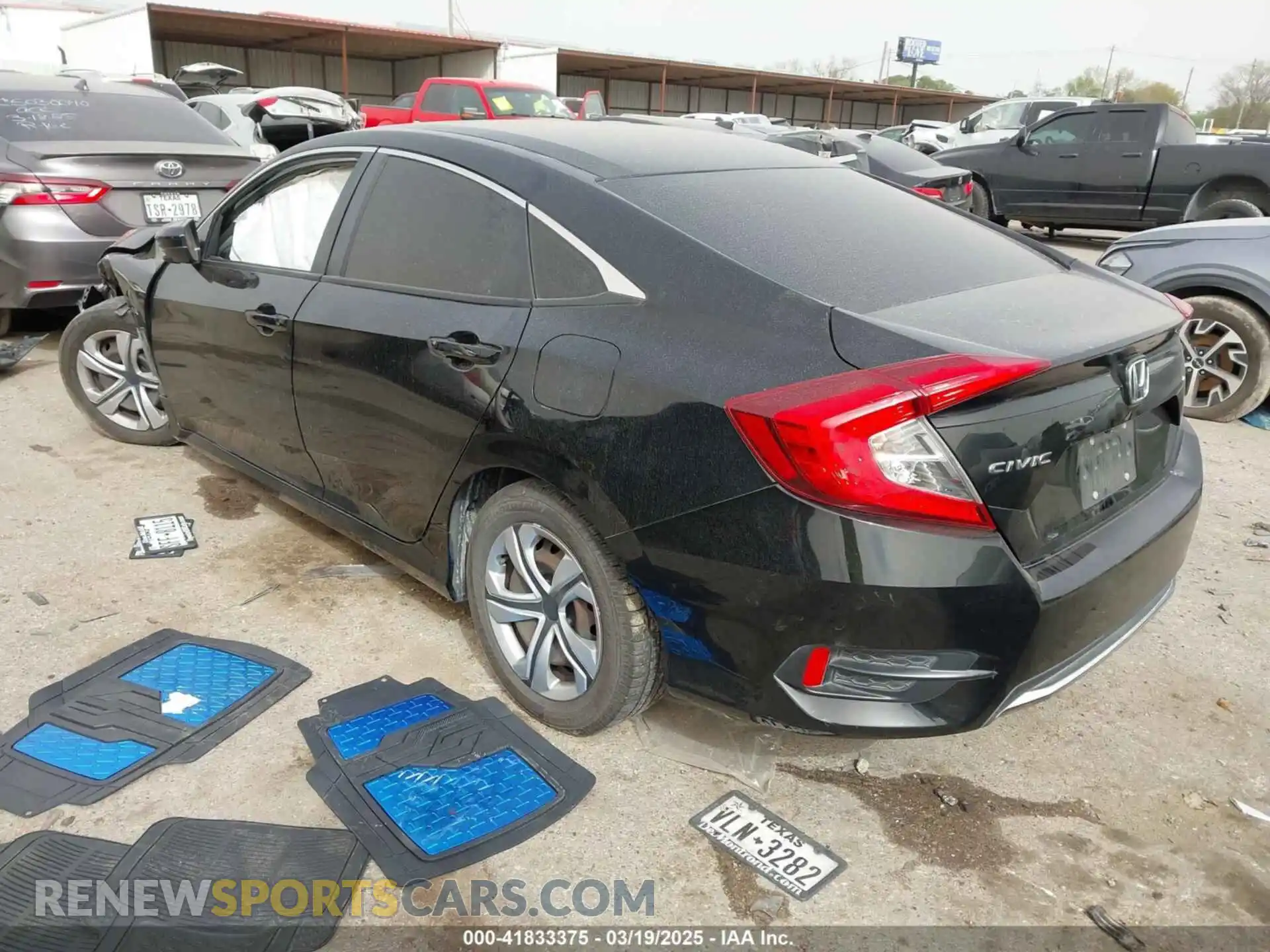 3 fotografías del automóvil dañado 19XFC2F64KE024272 HONDA CIVIC 2019