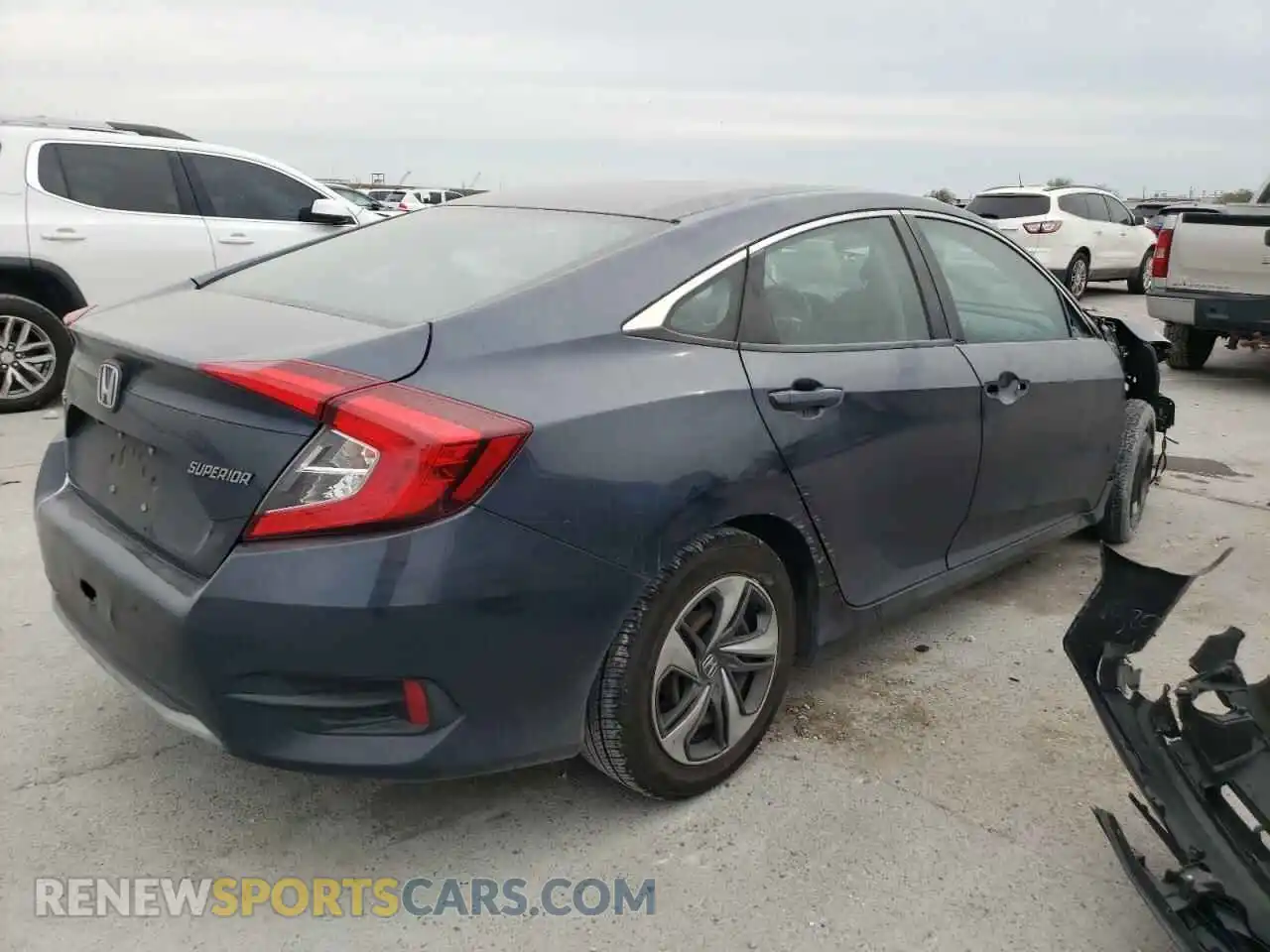 3 Photograph of a damaged car 19XFC2F64KE038575 HONDA CIVIC 2019