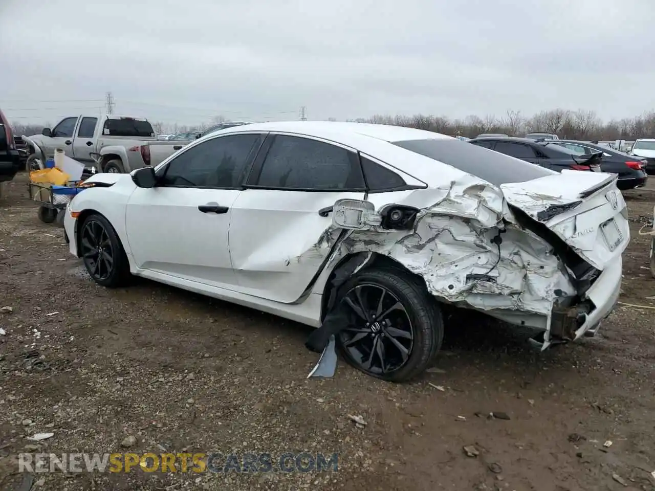 2 fotografías del automóvil dañado 19XFC2F89KE033258 HONDA CIVIC 2019