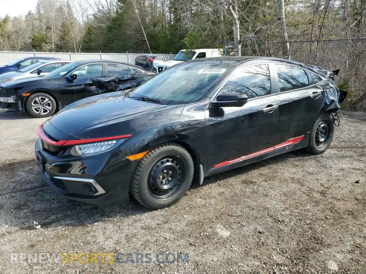 1 Photograph of a damaged car 2HGFC1F98KH104989 HONDA CIVIC 2019