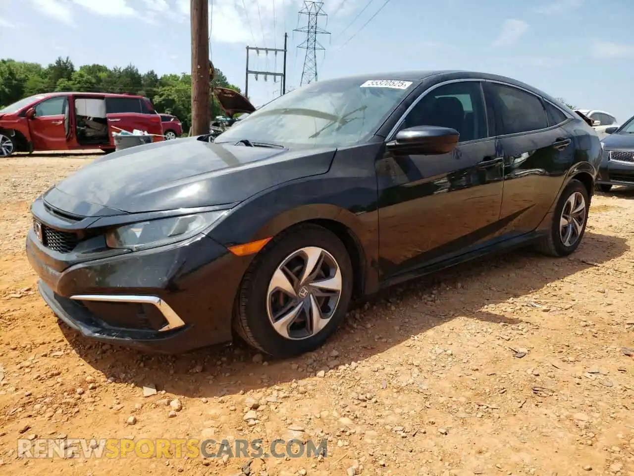 1 Photograph of a damaged car 2HGFC2F61KH554009 HONDA CIVIC 2019