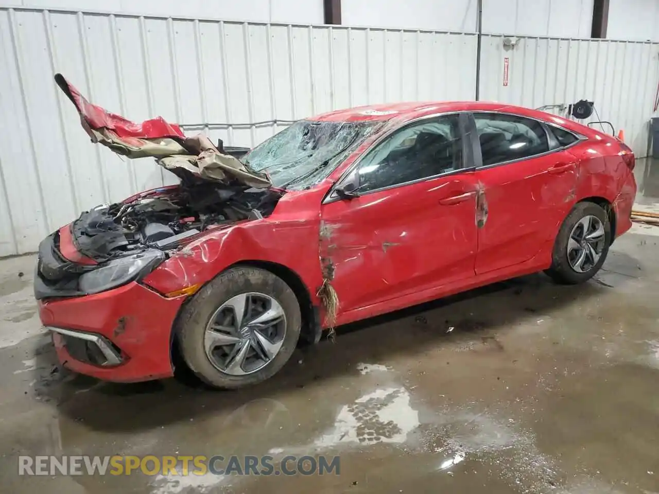 1 Photograph of a damaged car 2HGFC2F61KH555113 HONDA CIVIC 2019
