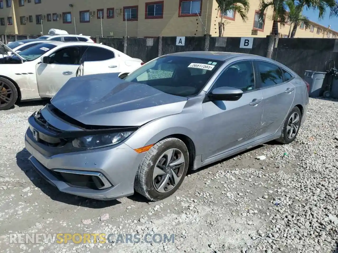 1 Photograph of a damaged car 2HGFC2F61KH583199 HONDA CIVIC 2019