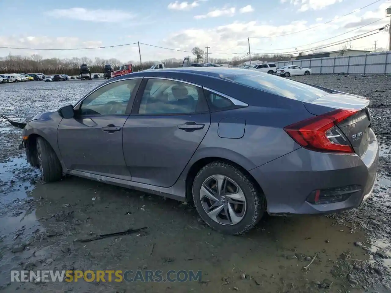 2 Photograph of a damaged car 2HGFC2F67KH574085 HONDA CIVIC 2019