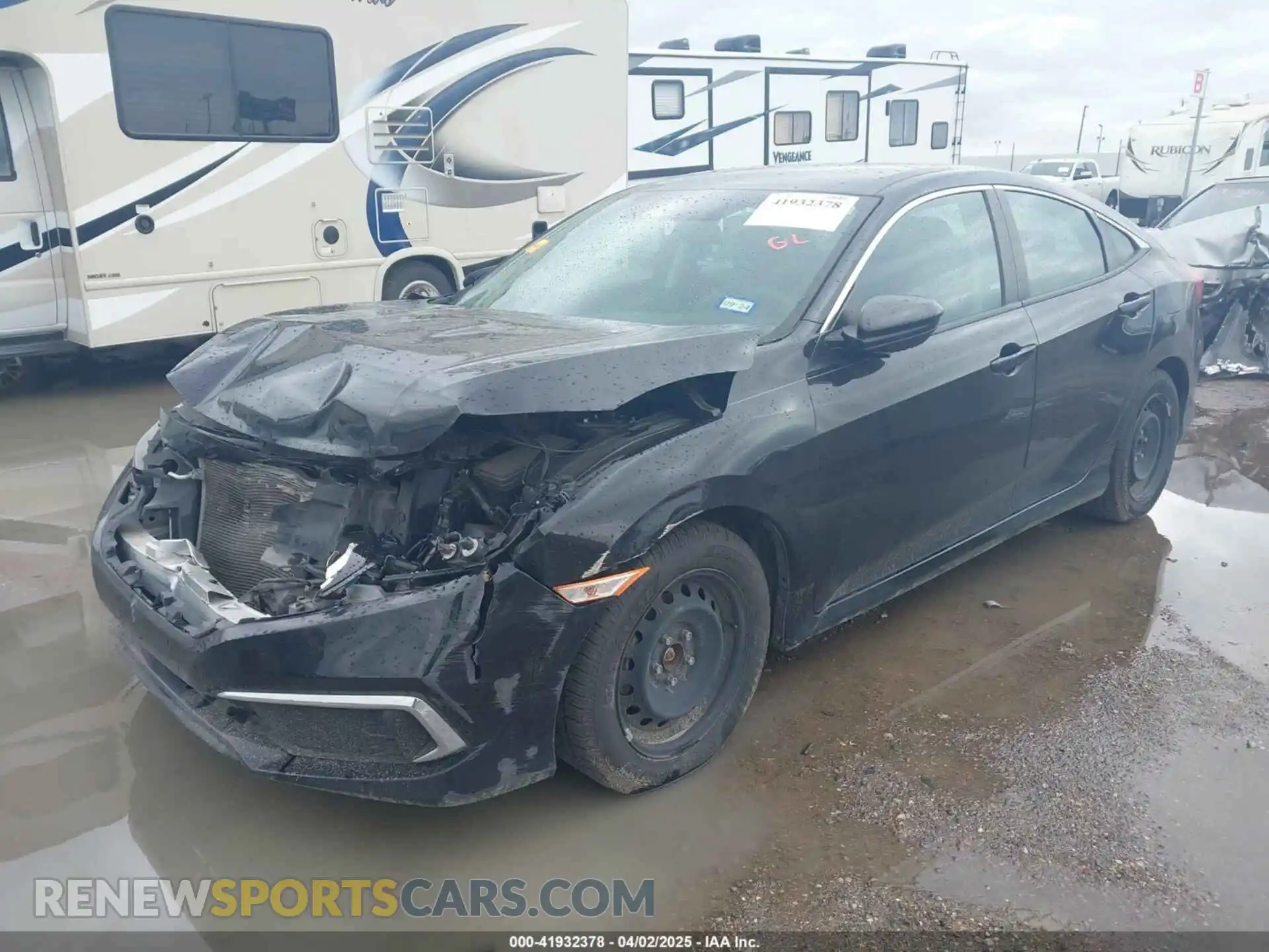 2 Photograph of a damaged car 2HGFC2F68KH536610 HONDA CIVIC 2019