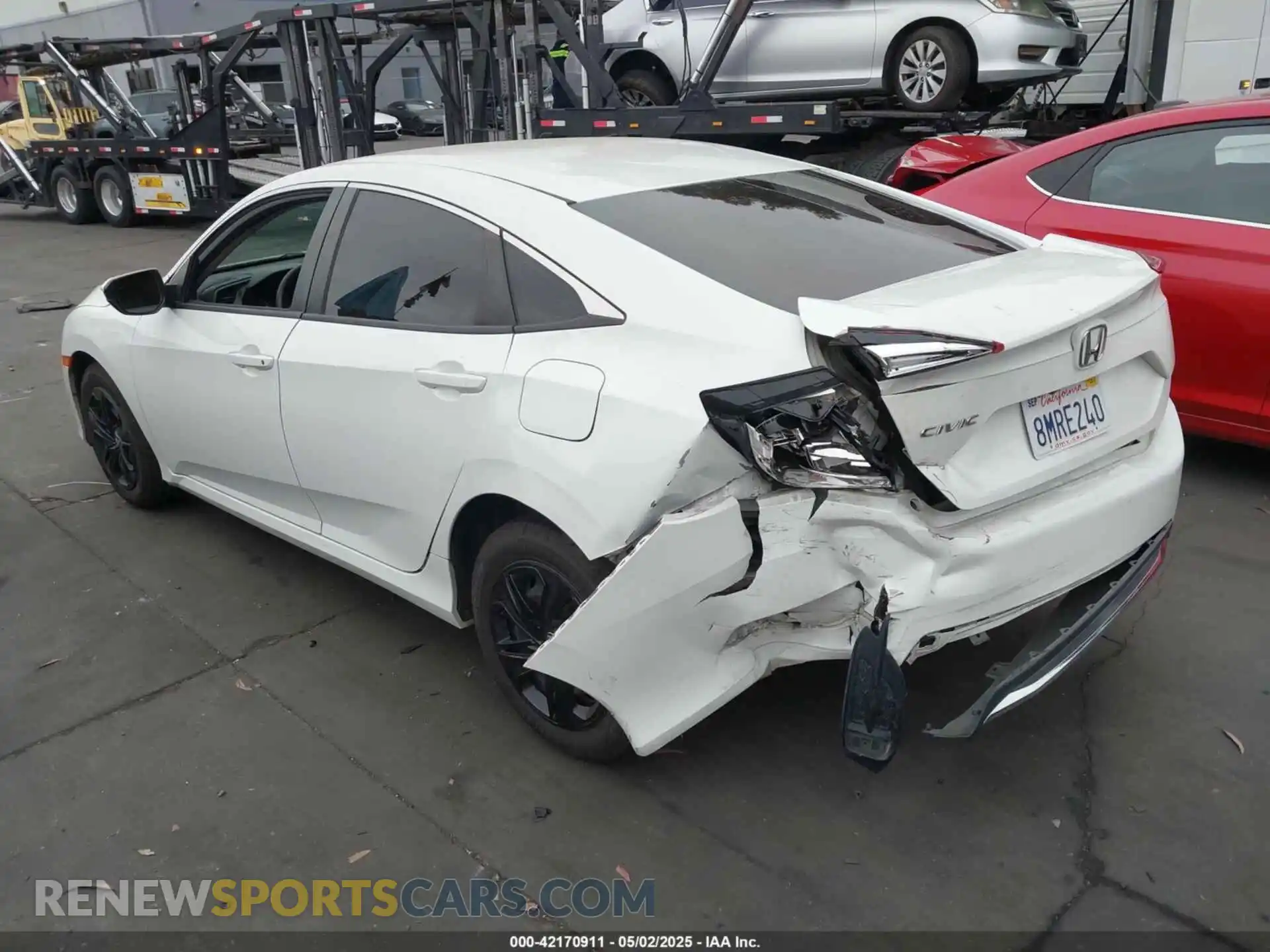 3 fotografías del automóvil dañado 2HGFC2F68KH587637 HONDA CIVIC 2019