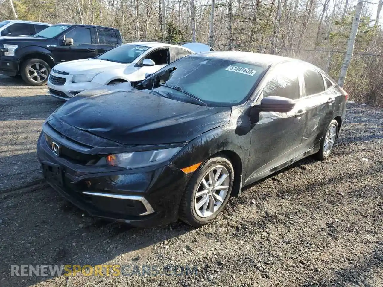 1 Photograph of a damaged car 2HGFC2F73KH036945 HONDA CIVIC 2019