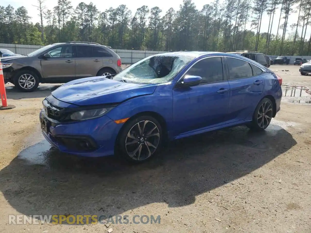 1 Photograph of a damaged car 2HGFC2F80KH521441 HONDA CIVIC 2019