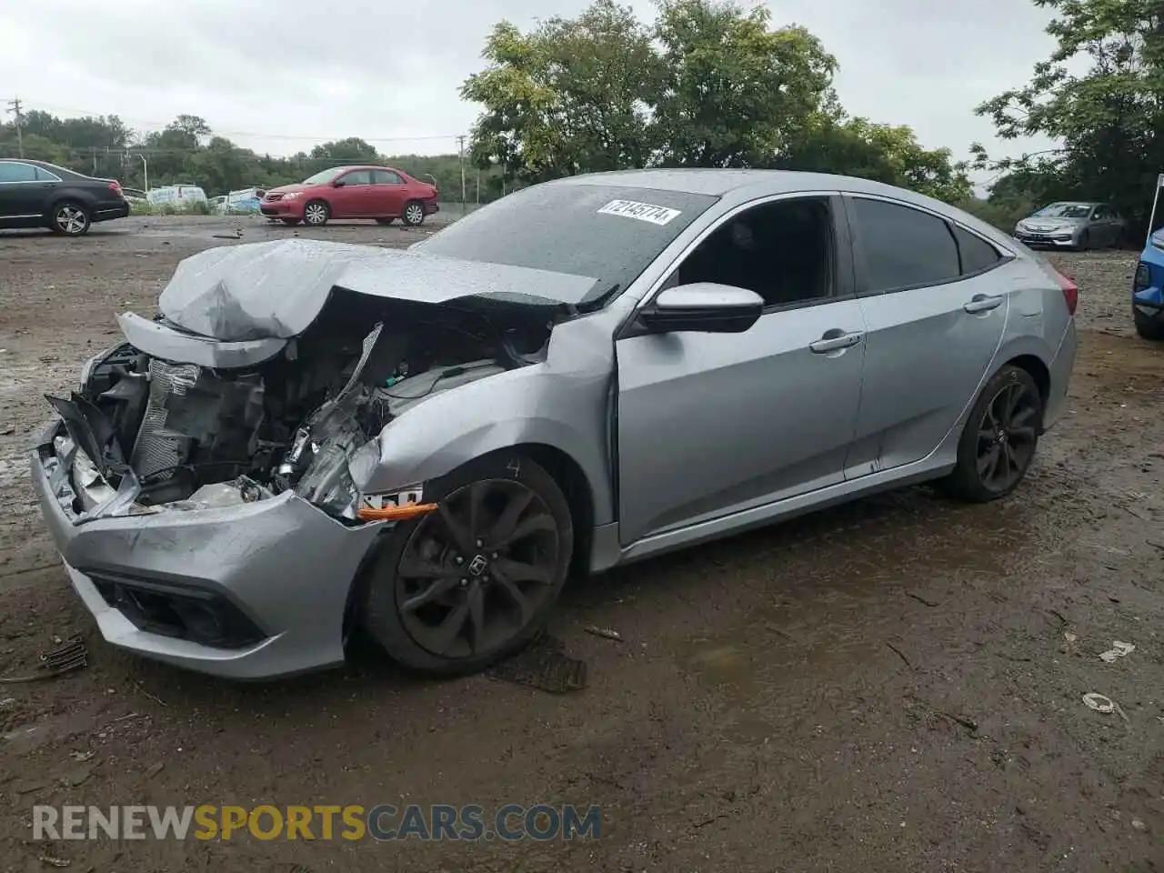 1 Photograph of a damaged car 2HGFC2F80KH583583 HONDA CIVIC 2019