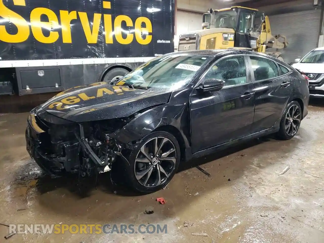 1 Photograph of a damaged car 2HGFC2F81KH566971 HONDA CIVIC 2019