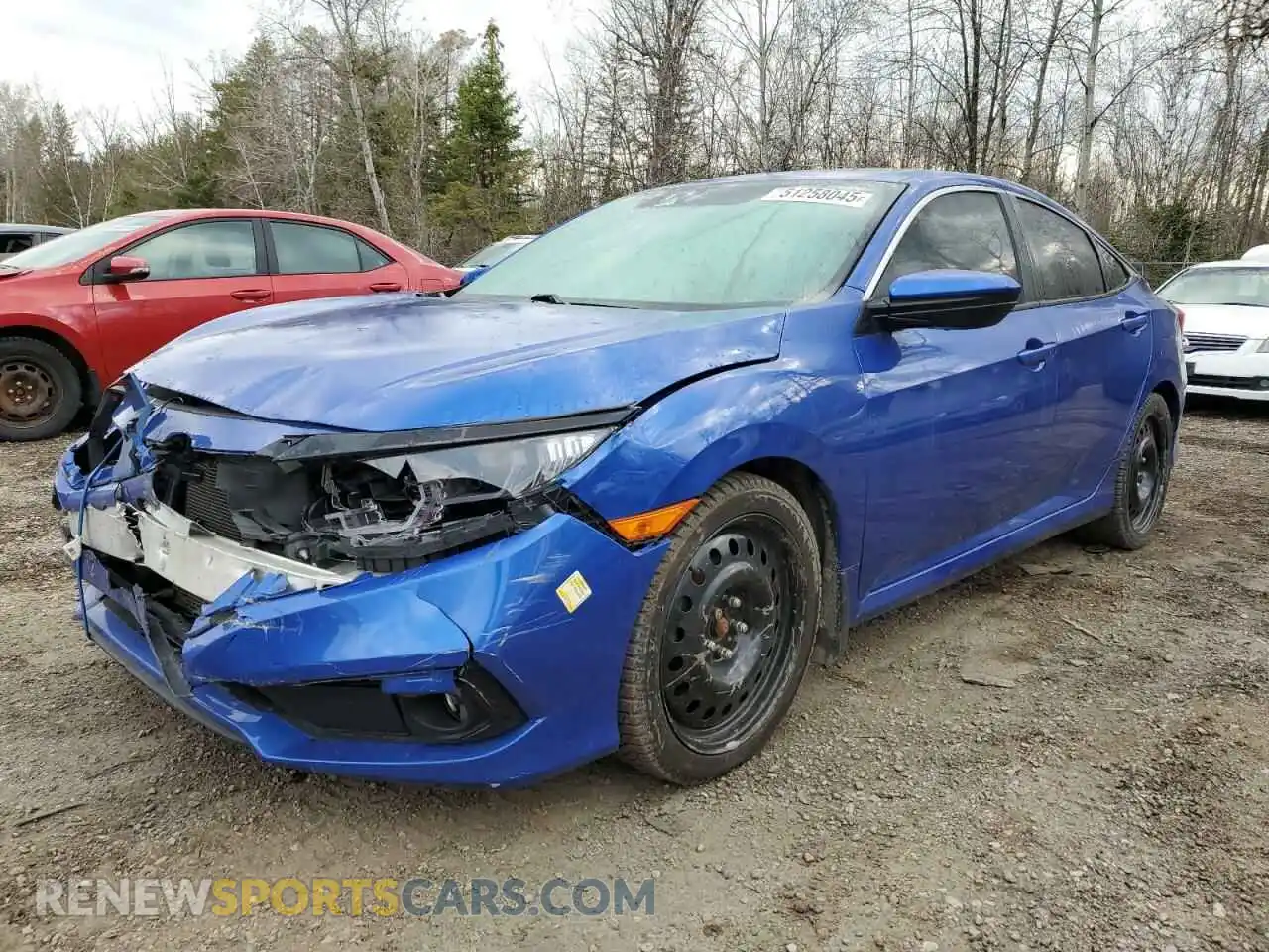 1 Photograph of a damaged car 2HGFC2F83KH020737 HONDA CIVIC 2019