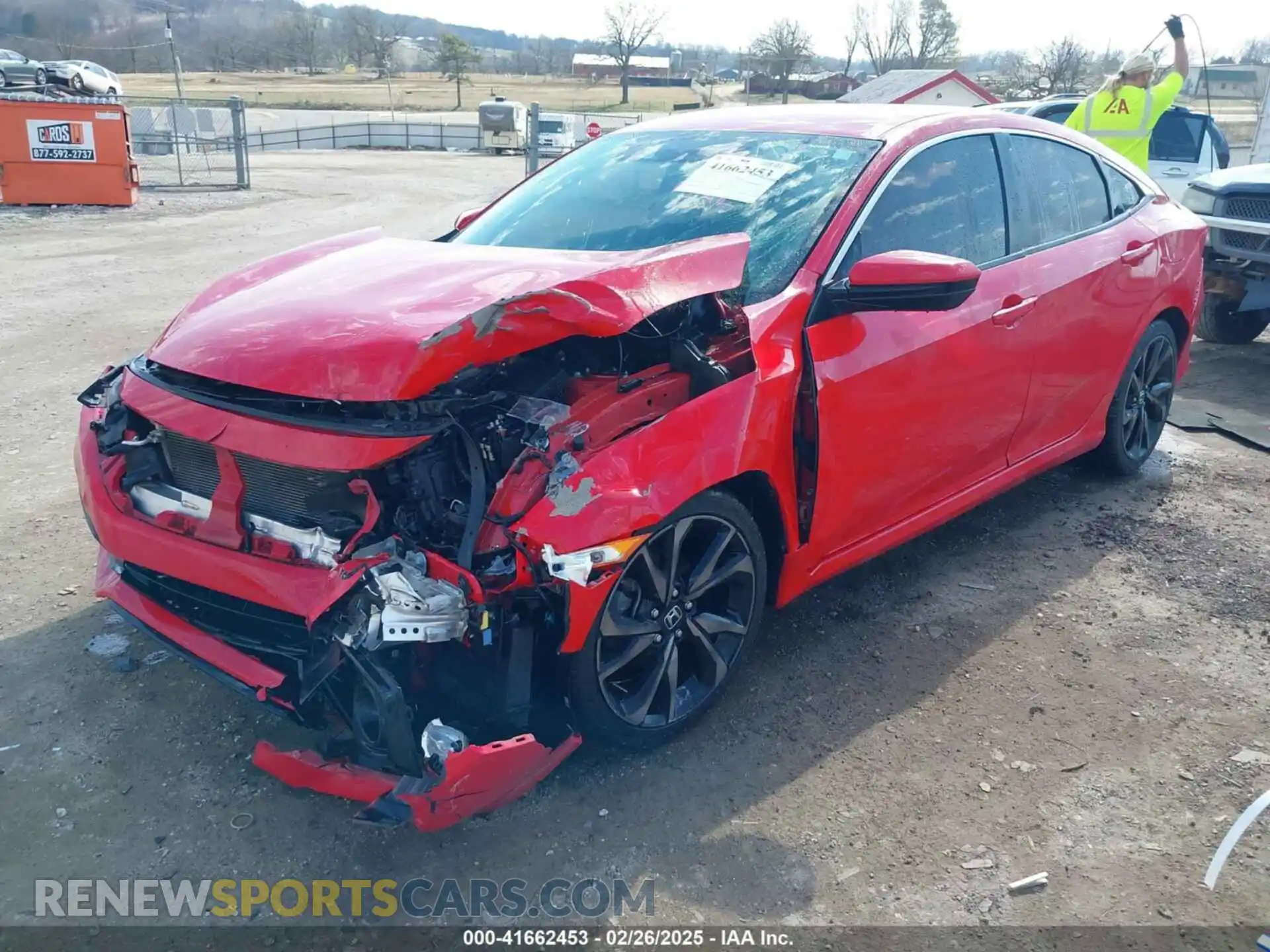 2 Photograph of a damaged car 2HGFC2F83KH535110 HONDA CIVIC 2019