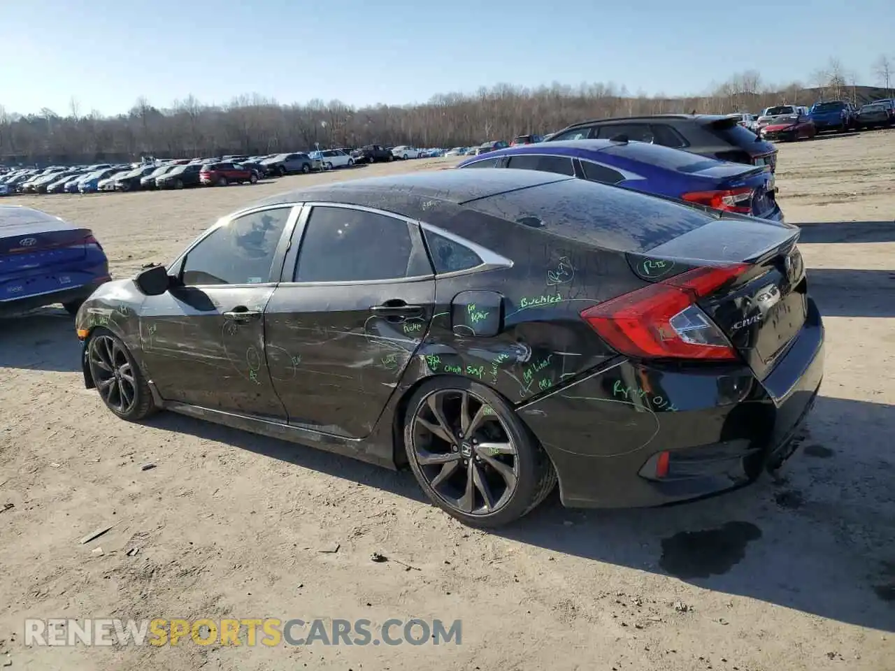 2 Photograph of a damaged car 2HGFC2F84KH505050 HONDA CIVIC 2019