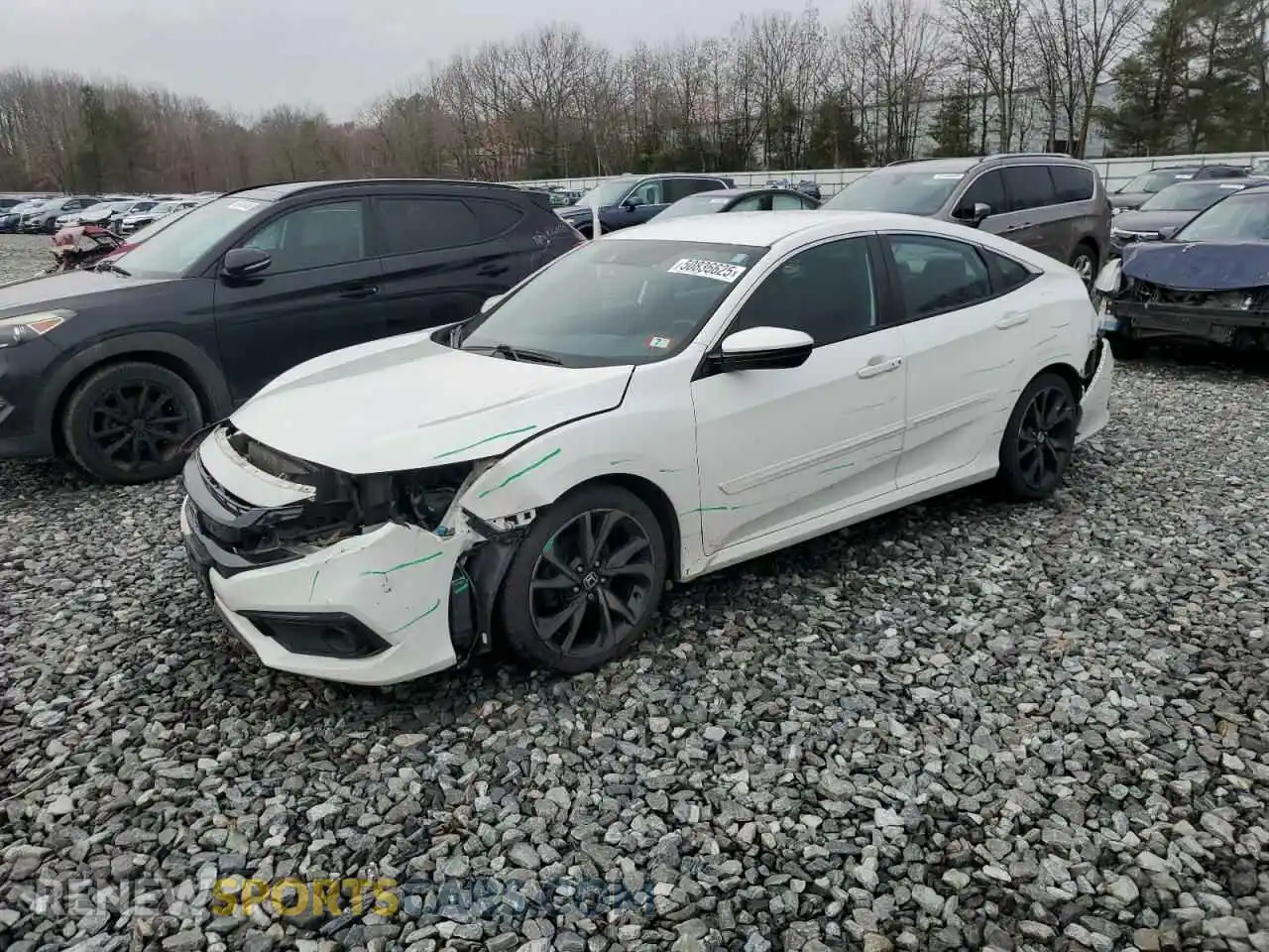 1 Photograph of a damaged car 2HGFC2F84KH510751 HONDA CIVIC 2019