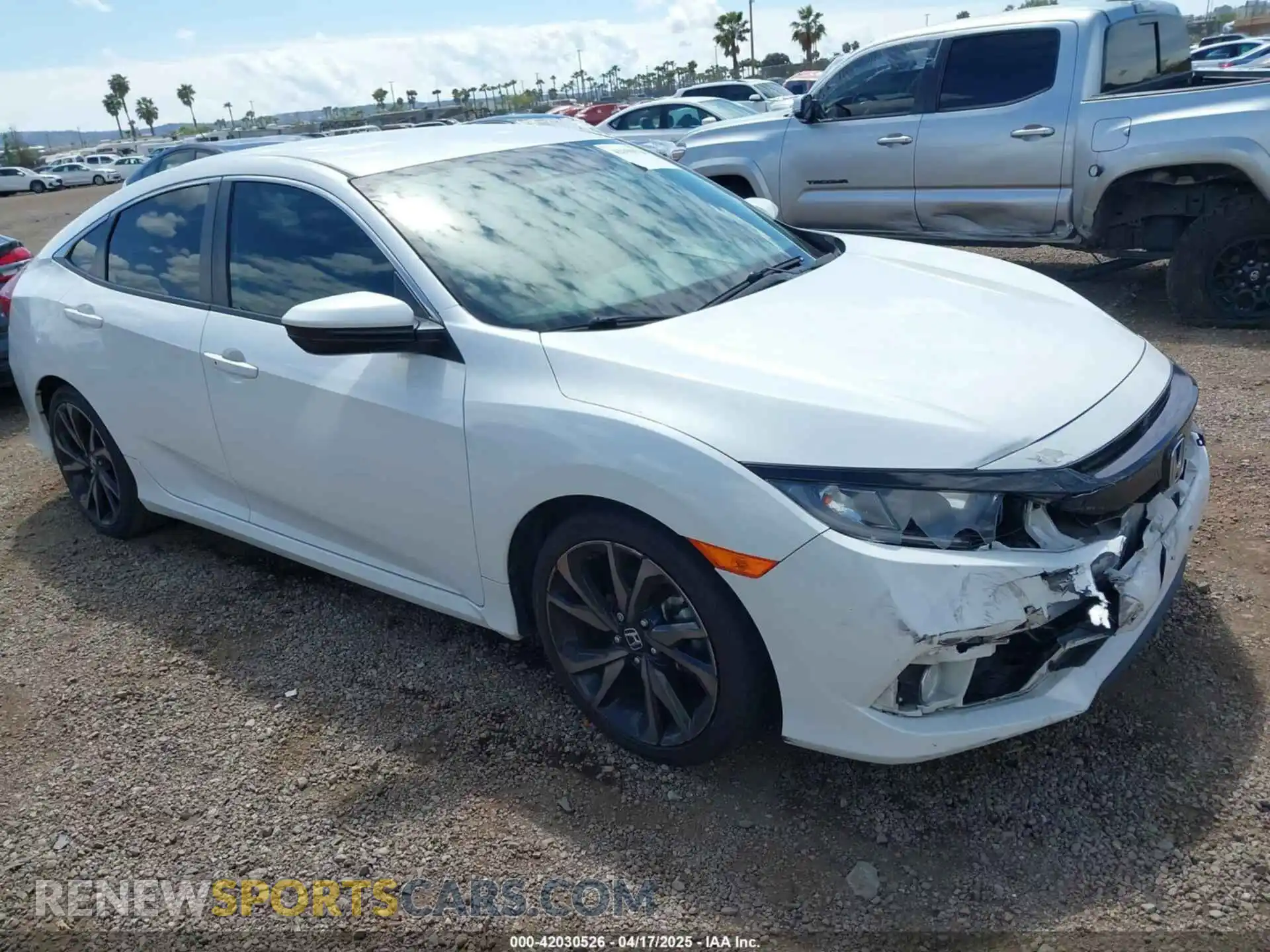 1 Photograph of a damaged car 2HGFC2F85KH600037 HONDA CIVIC 2019