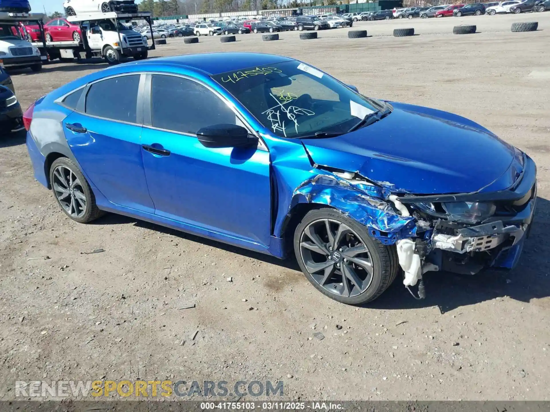 1 Photograph of a damaged car 2HGFC2F87KH592734 HONDA CIVIC 2019