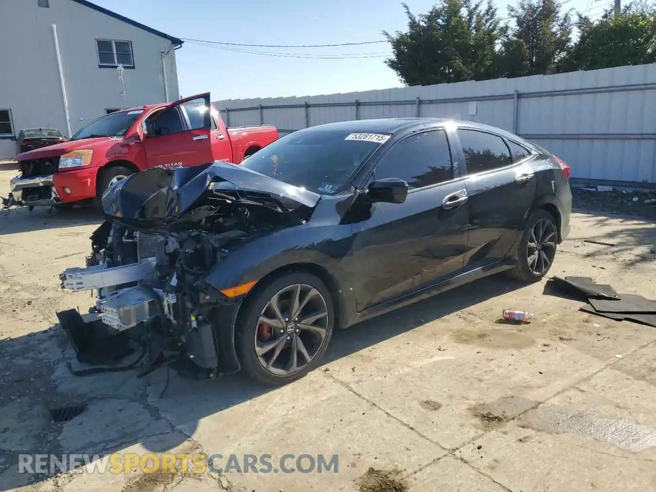 1 Photograph of a damaged car 2HGFC2F88KH543719 HONDA CIVIC 2019