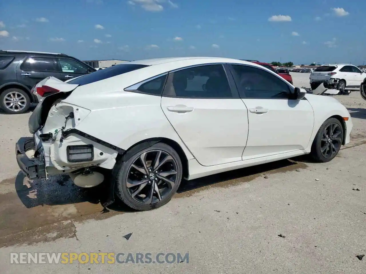 3 fotografías del automóvil dañado 2HGFC2F89KH503696 HONDA CIVIC 2019