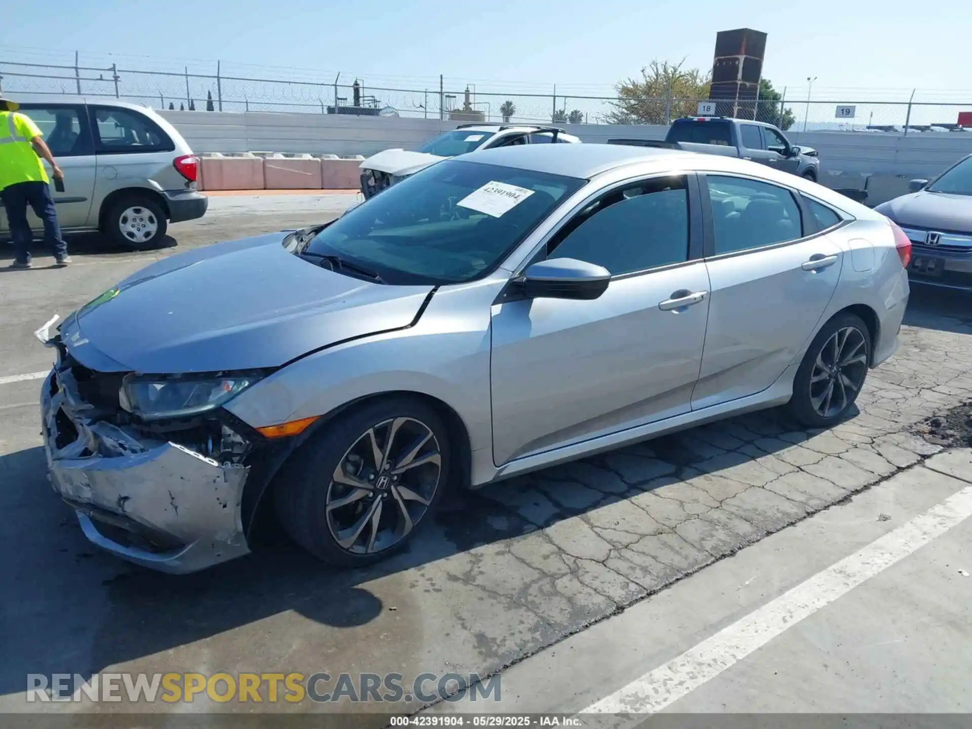 2 Photograph of a damaged car 2HGFC2F89KH531756 HONDA CIVIC 2019