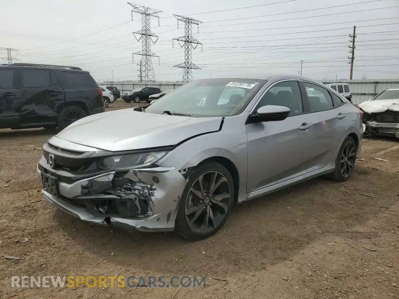 1 Photograph of a damaged car 2HGFC2F8XKH517042 HONDA CIVIC 2019