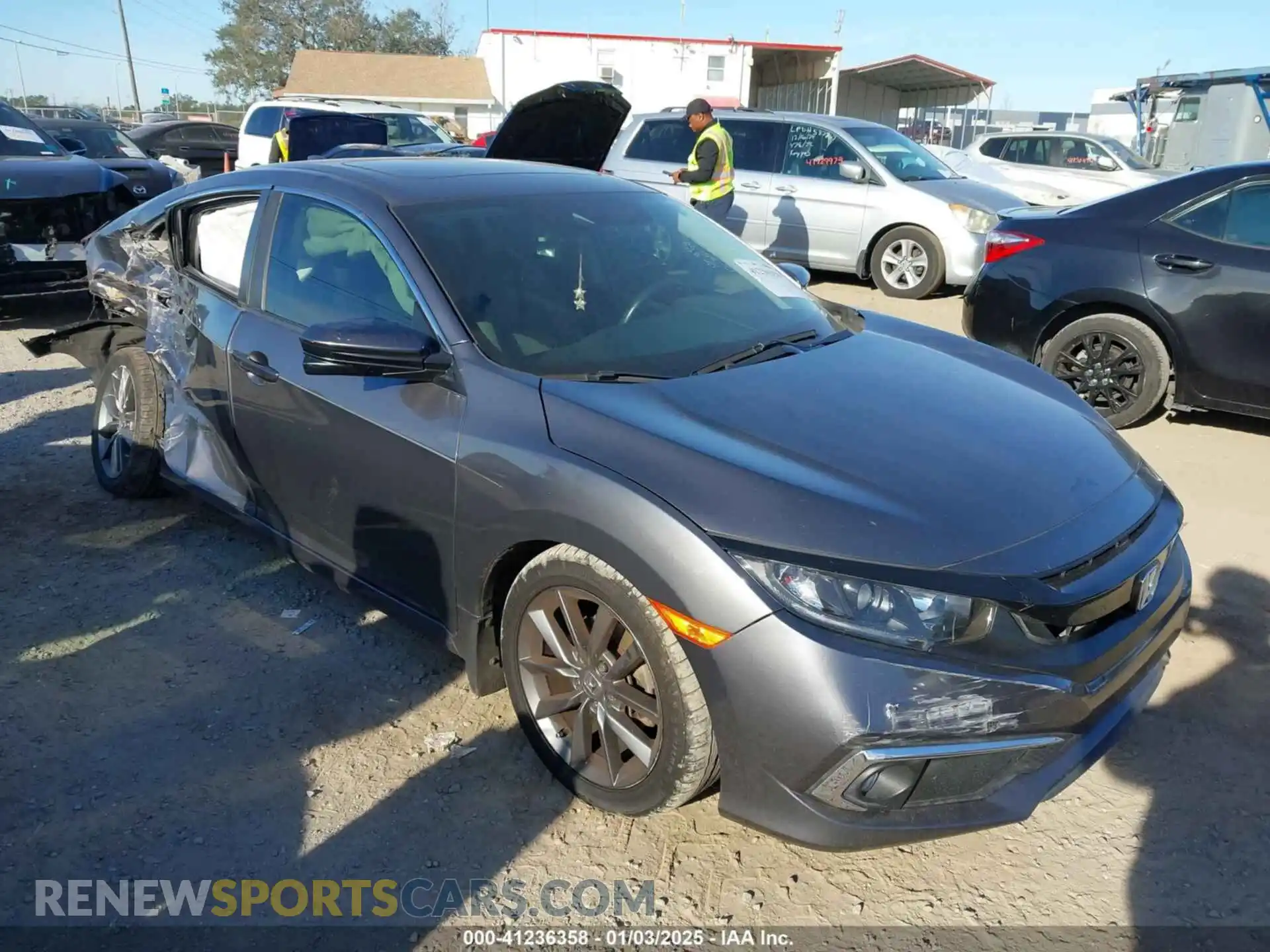 1 Photograph of a damaged car JHMFC1F31KX005497 HONDA CIVIC 2019