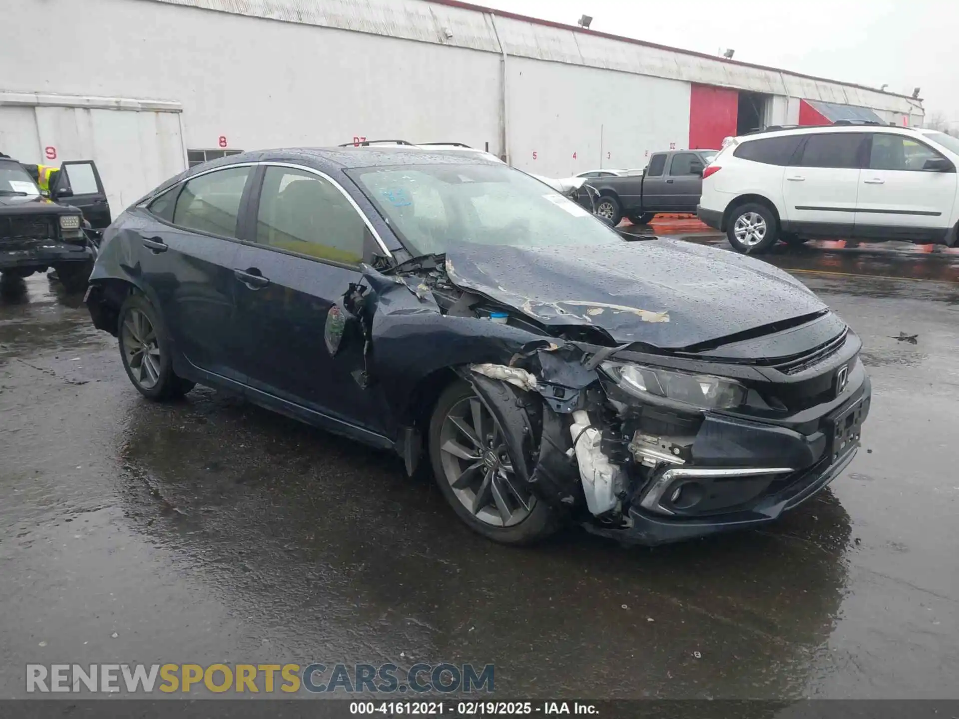 1 Photograph of a damaged car JHMFC1F34KX009754 HONDA CIVIC 2019