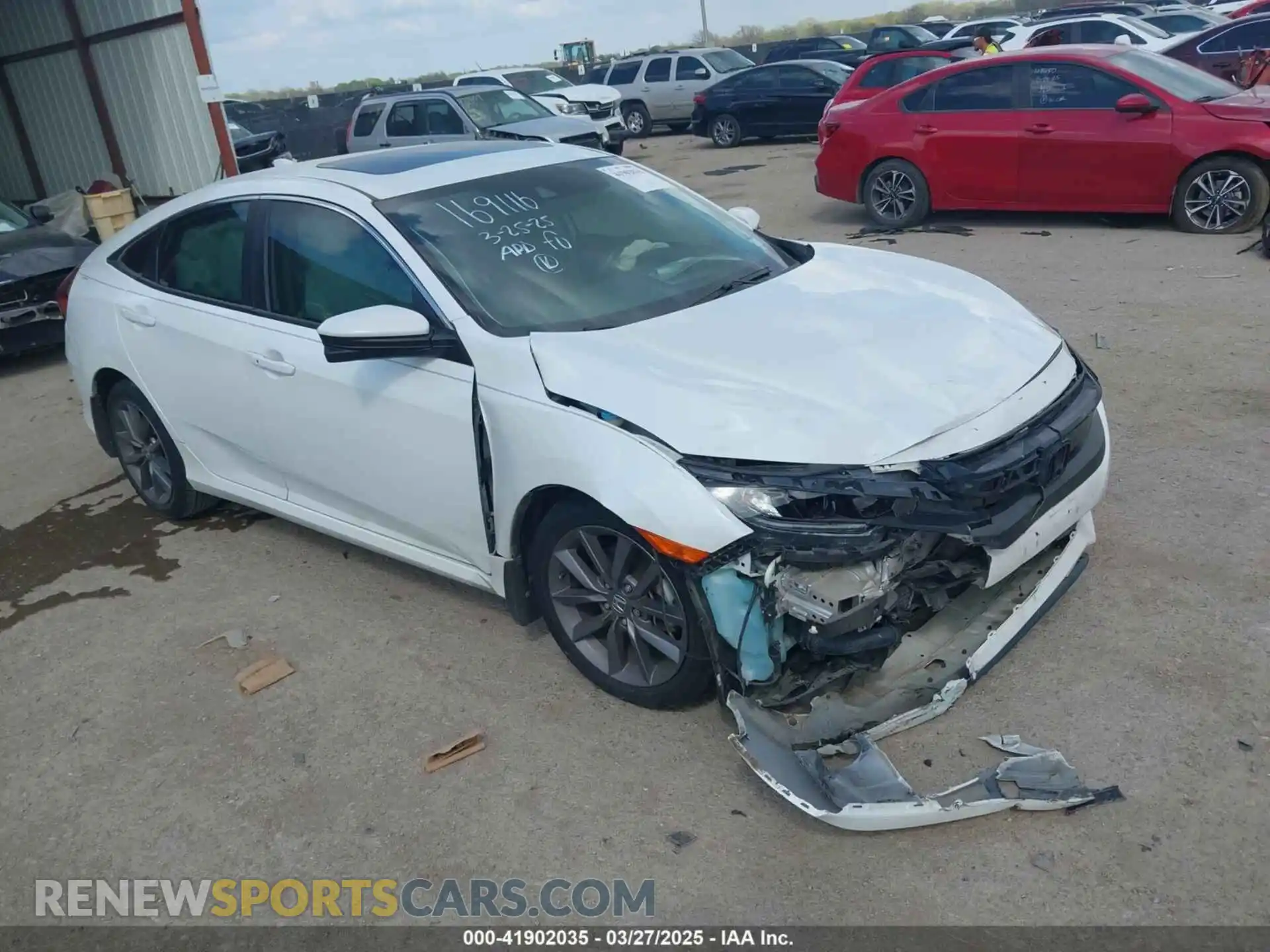 1 Photograph of a damaged car 19XFC1F3XLE009633 HONDA CIVIC 2020