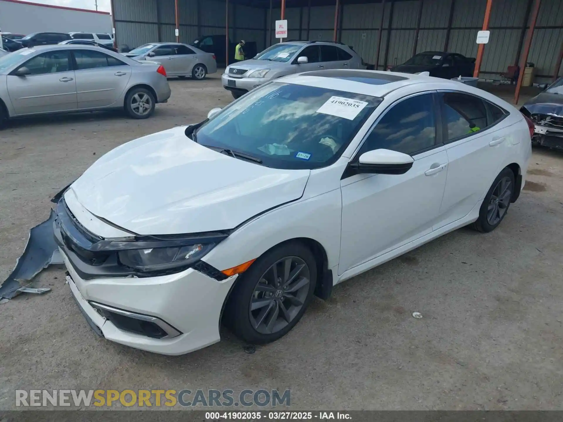 2 Photograph of a damaged car 19XFC1F3XLE009633 HONDA CIVIC 2020