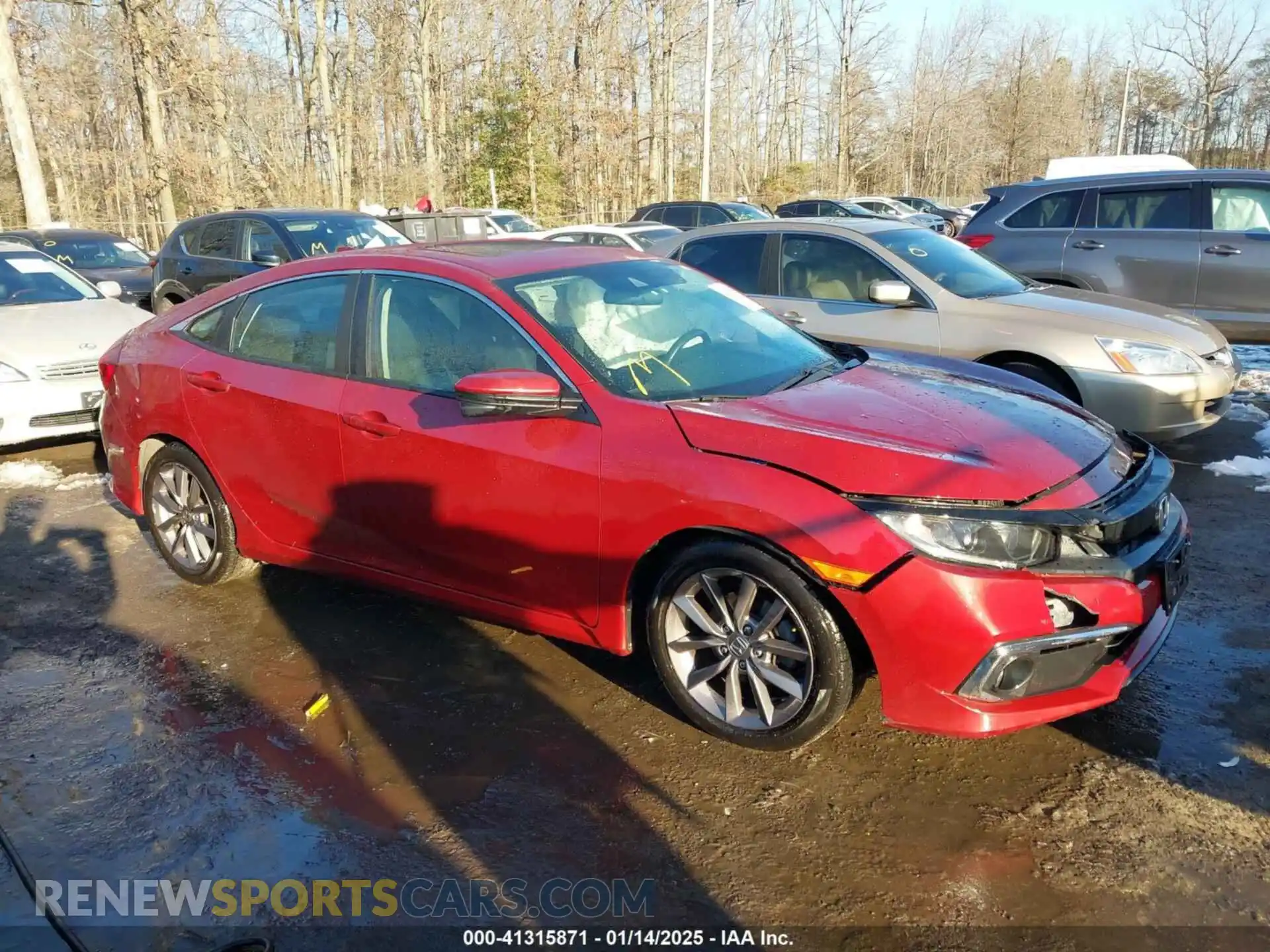 1 Photograph of a damaged car 19XFC1F3XLE202574 HONDA CIVIC 2020