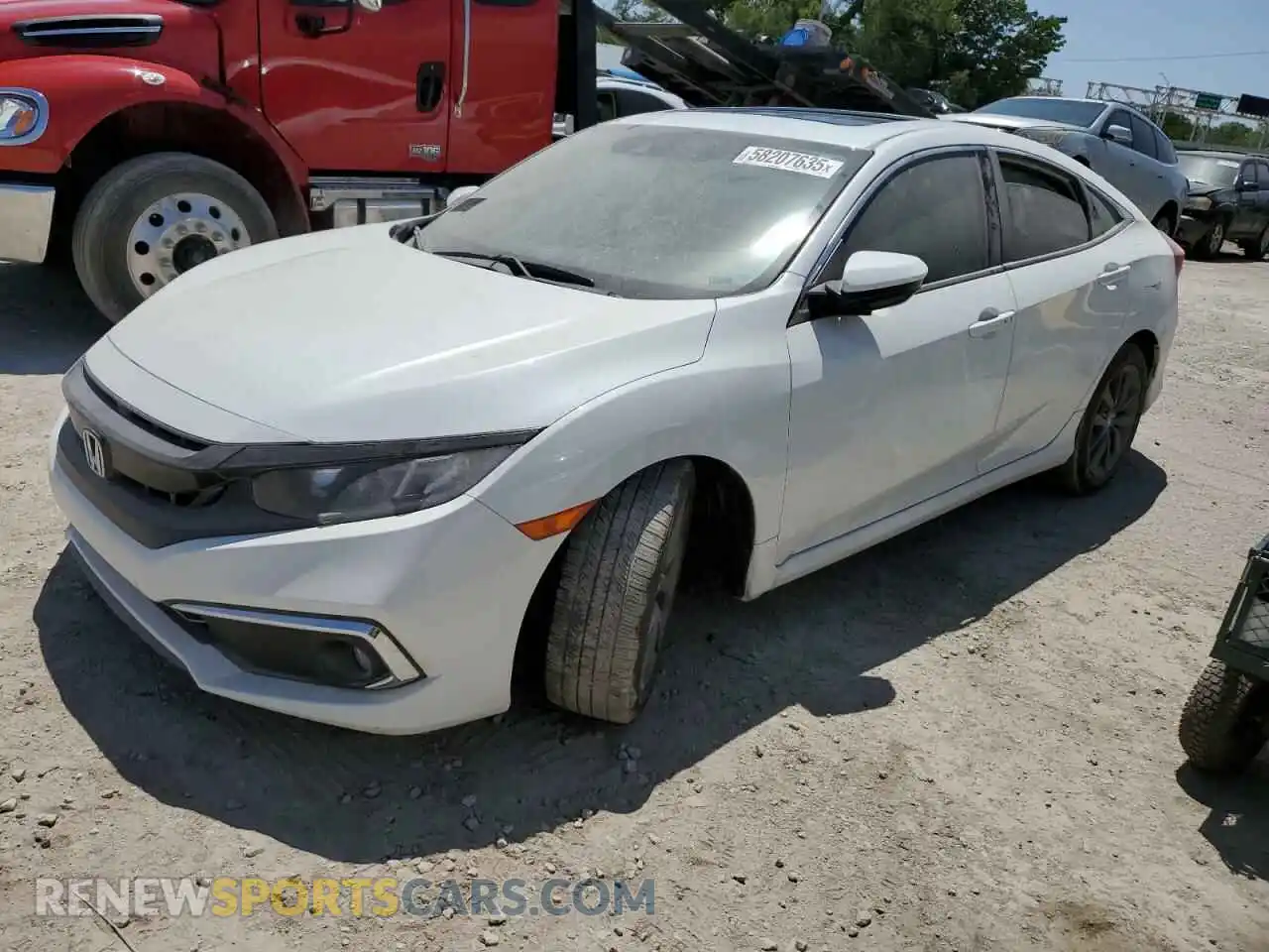 1 Photograph of a damaged car 19XFC1F7XLE009361 HONDA CIVIC 2020
