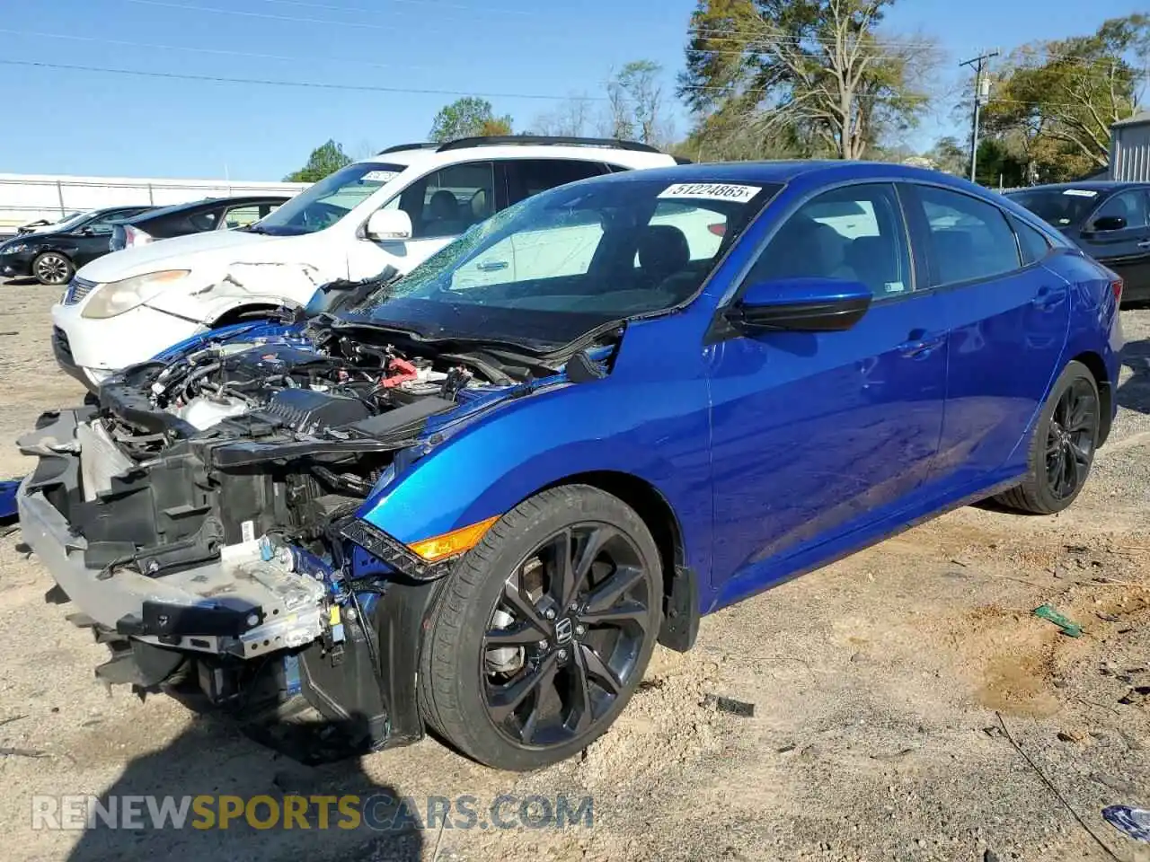 1 Photograph of a damaged car 19XFC2E84LE030321 HONDA CIVIC 2020