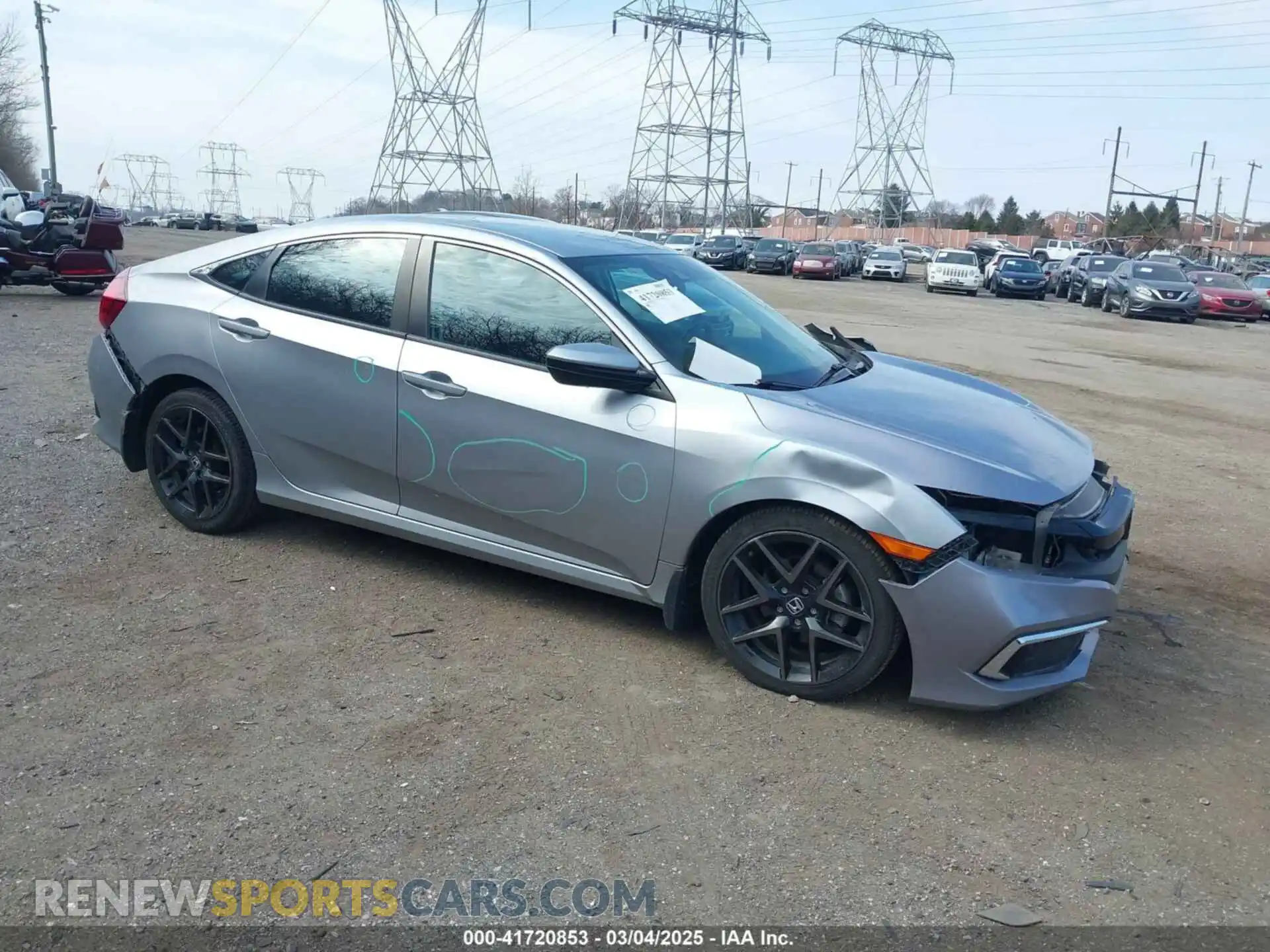 1 Photograph of a damaged car 19XFC2F61LE012873 HONDA CIVIC 2020