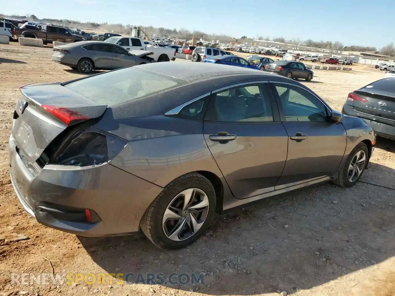 3 fotografías del automóvil dañado 19XFC2F66LE004252 HONDA CIVIC 2020