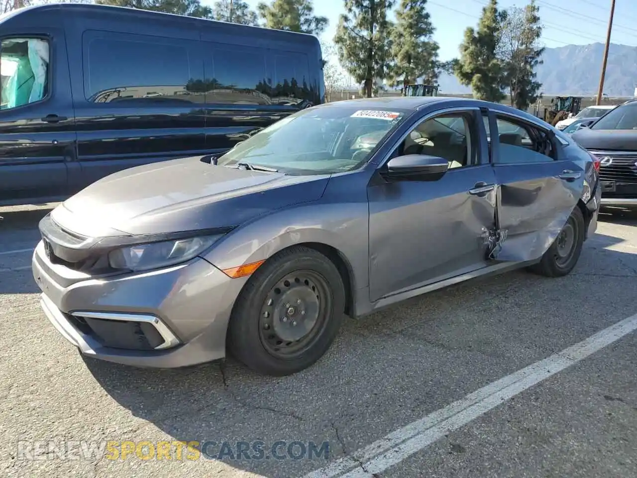 1 Photograph of a damaged car 19XFC2F66LE009354 HONDA CIVIC 2020