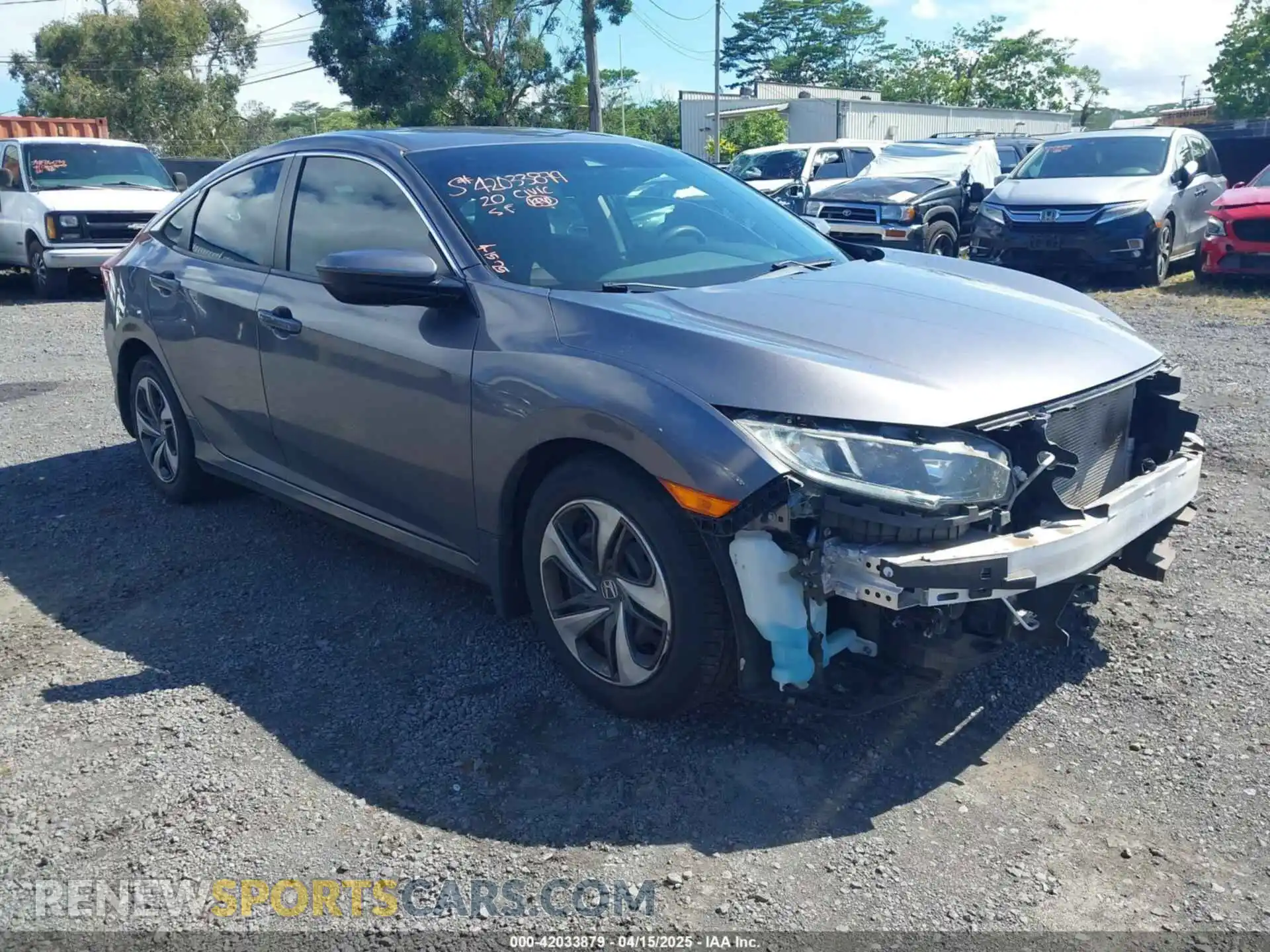 1 Photograph of a damaged car 19XFC2F67LE001375 HONDA CIVIC 2020